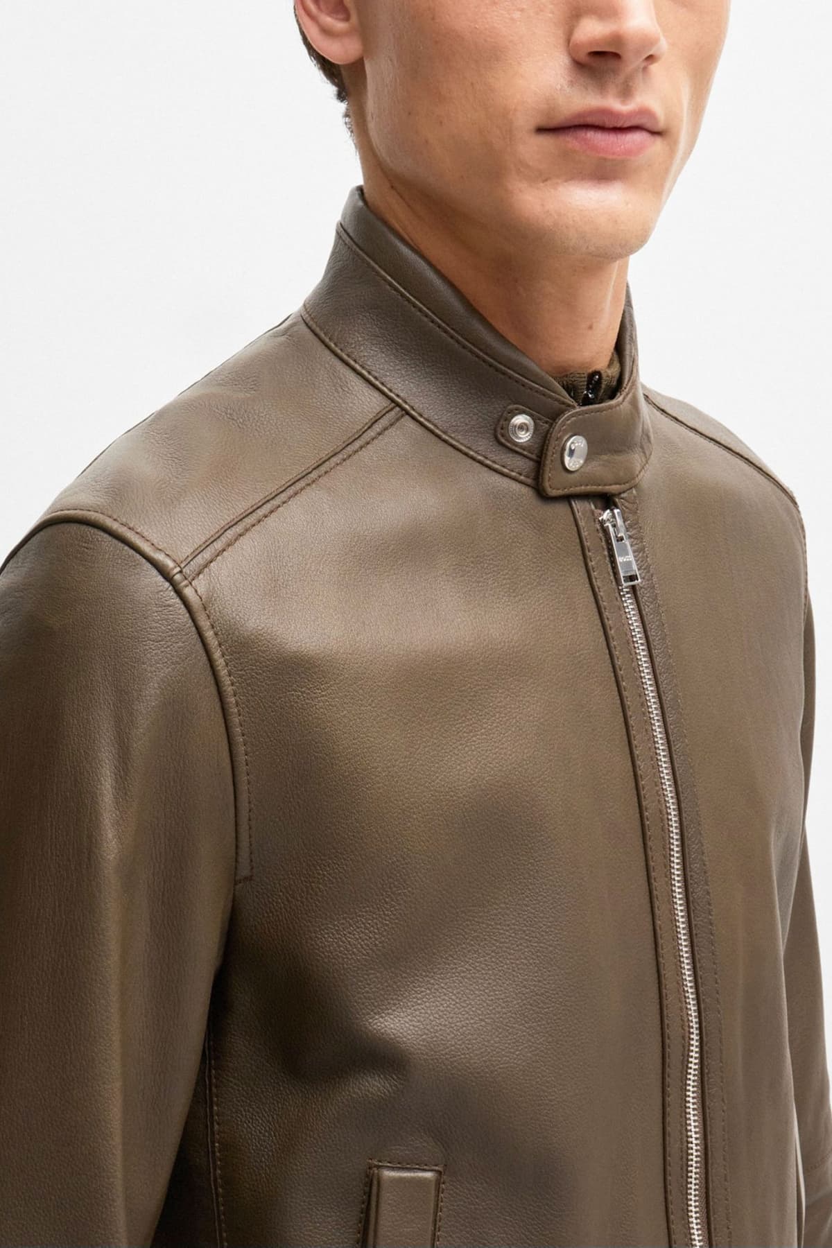 BOSS ΜΠΟΥΦΑΝ ΔΕΡΜΑ H-MANSELL2 ΧΑΚΙ