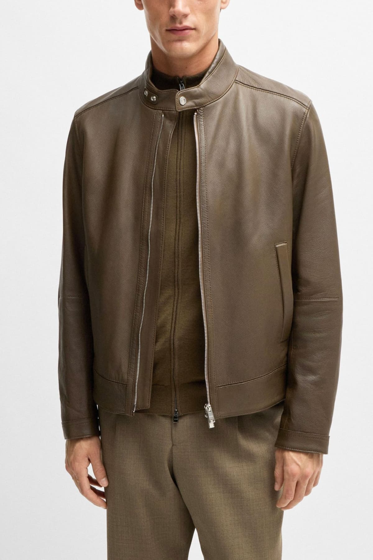 BOSS ΜΠΟΥΦΑΝ ΔΕΡΜΑ H-MANSELL2 ΧΑΚΙ