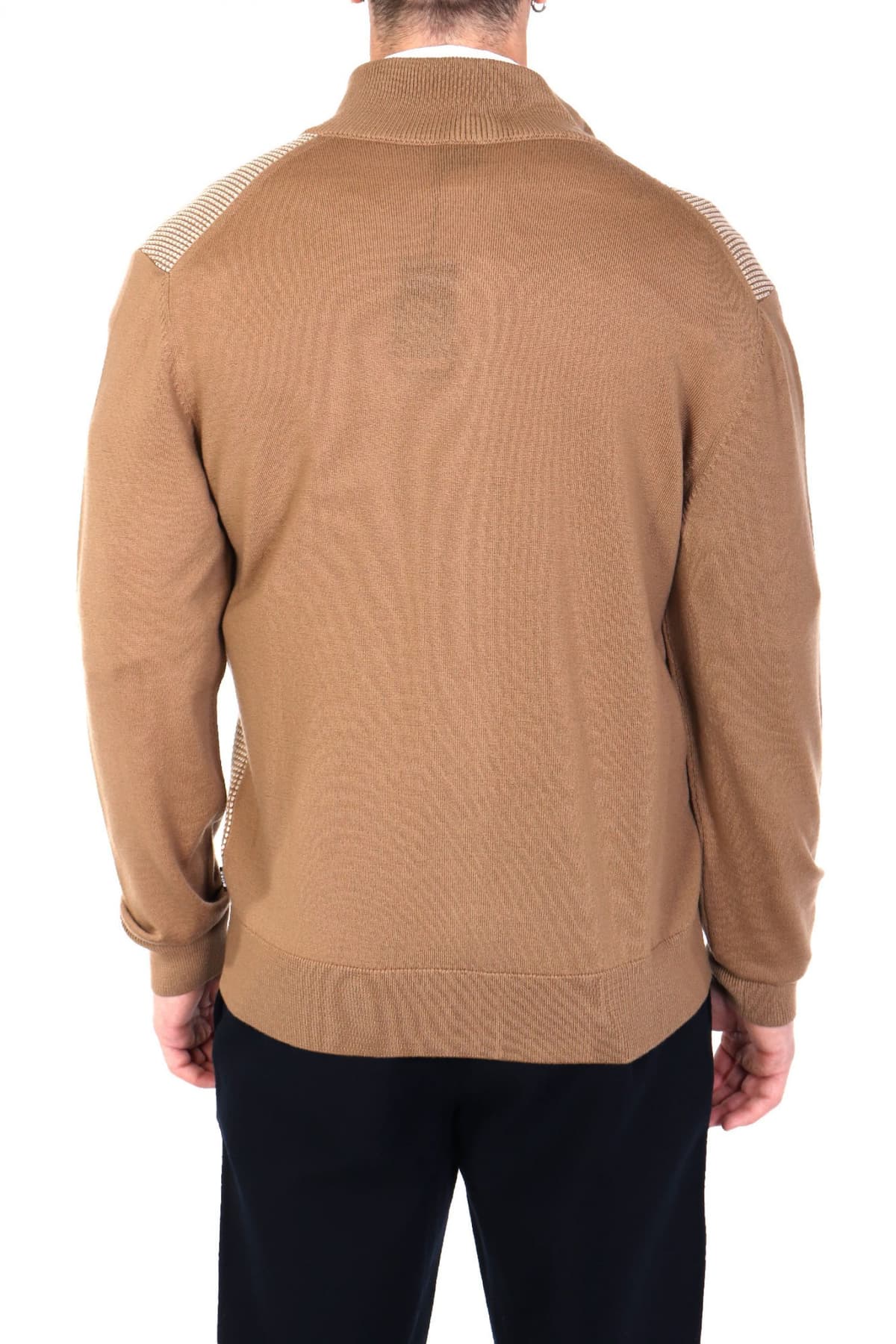 BOSS ΠΛΕΚΤΟ FULLZIP H-DAVETO ΜΠΕΖ