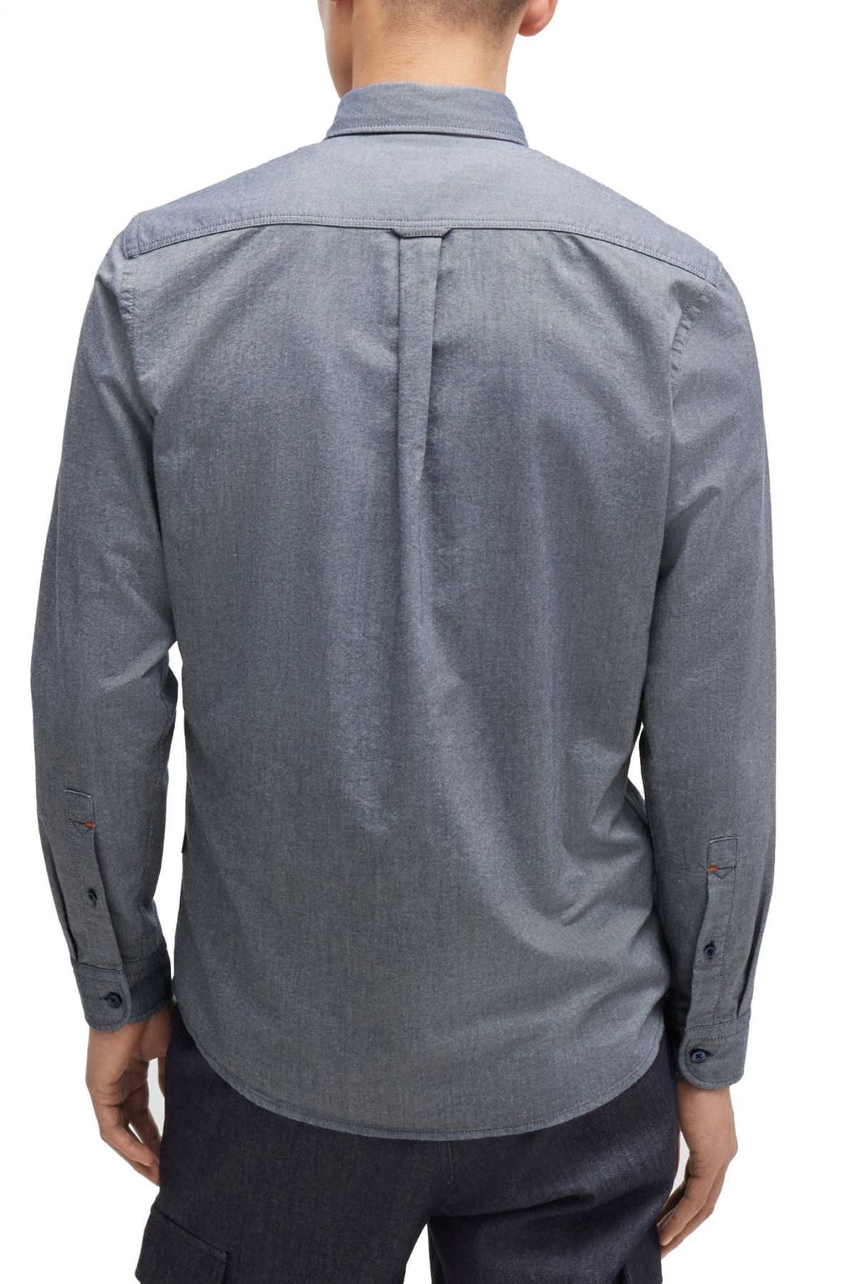 BOSS CASUAL ΠΟΥΚΑΜΙΣΟ BUTTON DOWN REGULAR FIT RICKERT M ΜΠΛΕ