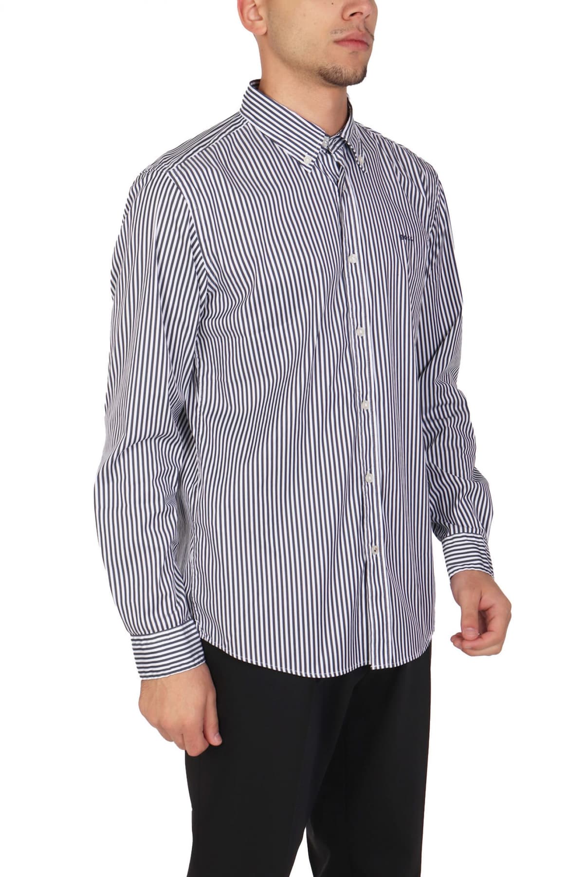 BOSS ΠΟΥΚΑΜΙΣΟ ΡΙΓΕ BUTTON DOWN SLIM FT STRETCH H-ROAN-BD-E-C1-243 ΜΠΛΕ