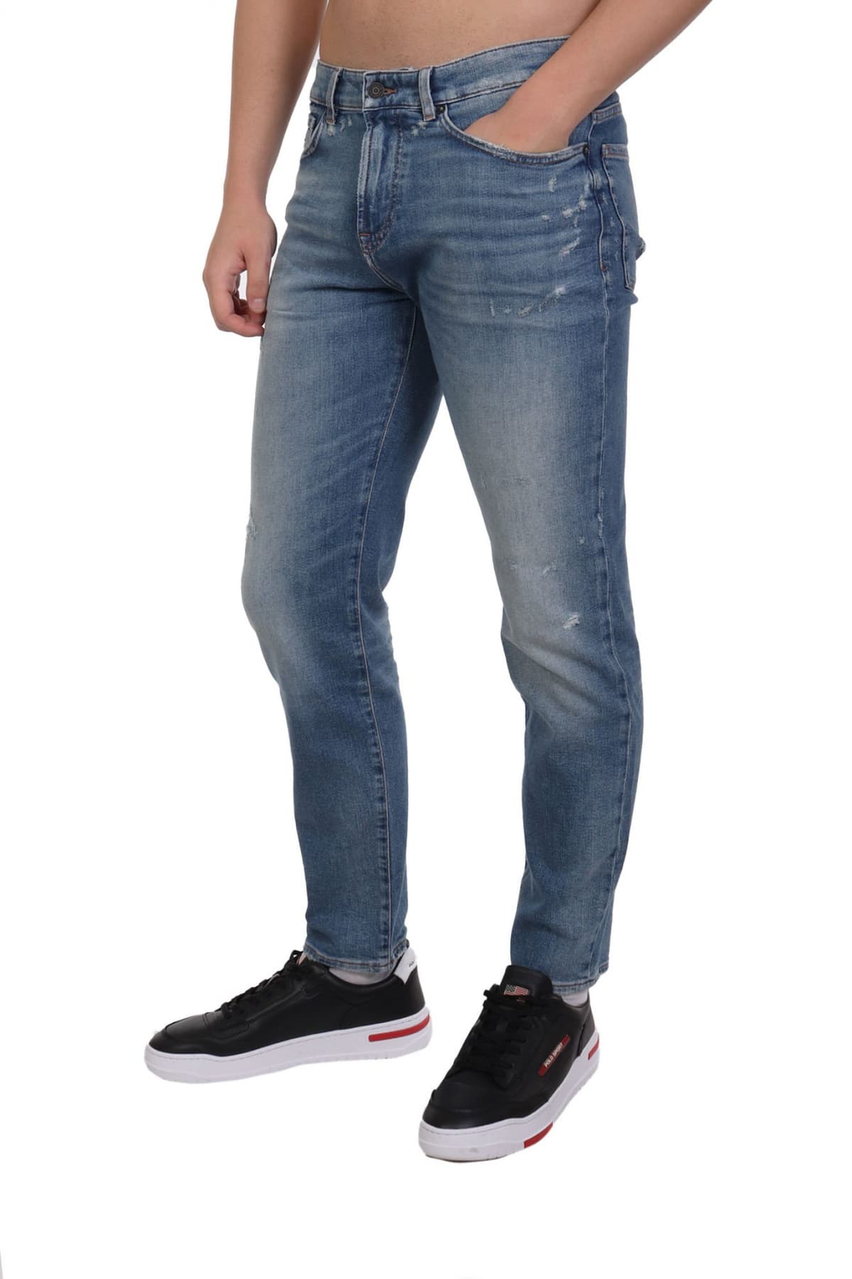 BOSS CASUAL ΠΑΝΤΕΛΟΝΙ JEANS RE MAINE BO HONEST REGULAR FIT ΦΘΟΡΕΣ ΜΠΛΕ