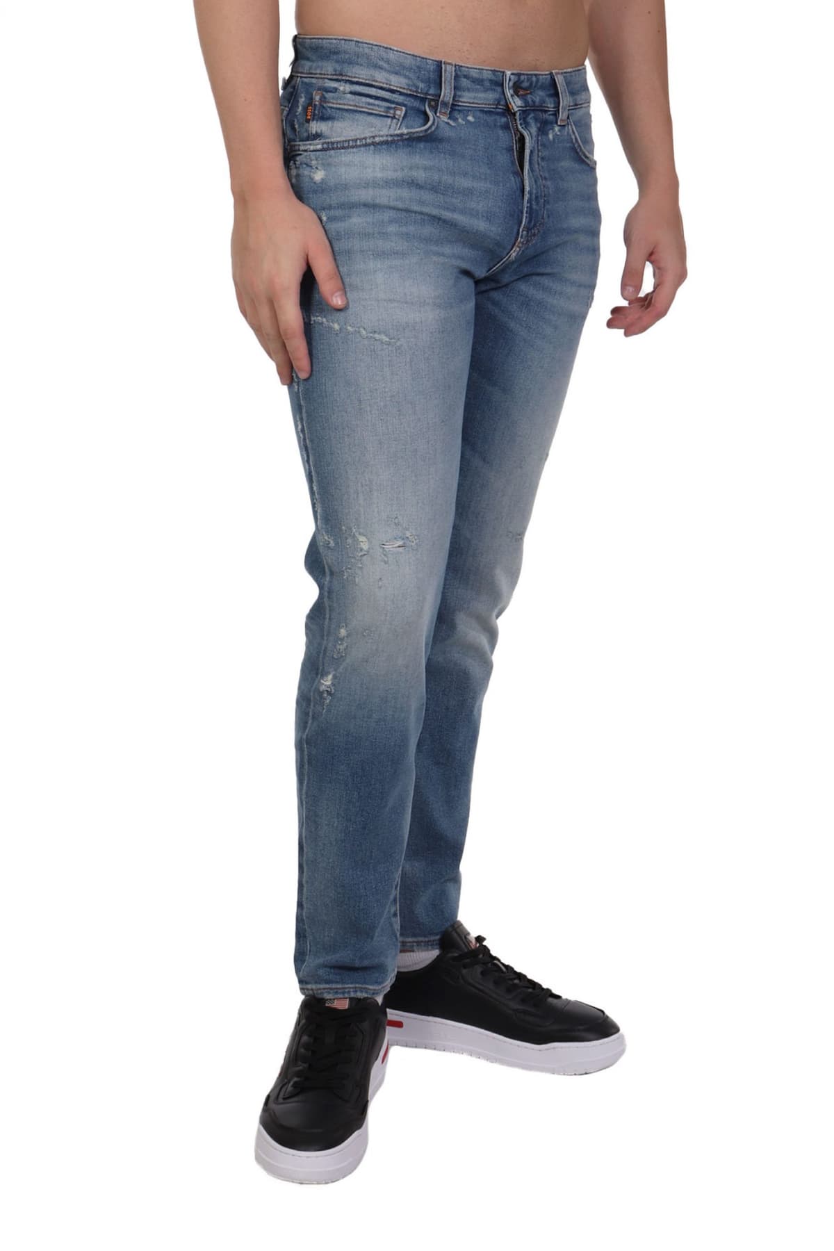 BOSS CASUAL ΠΑΝΤΕΛΟΝΙ JEANS RE MAINE BO HONEST REGULAR FIT ΦΘΟΡΕΣ ΜΠΛΕ