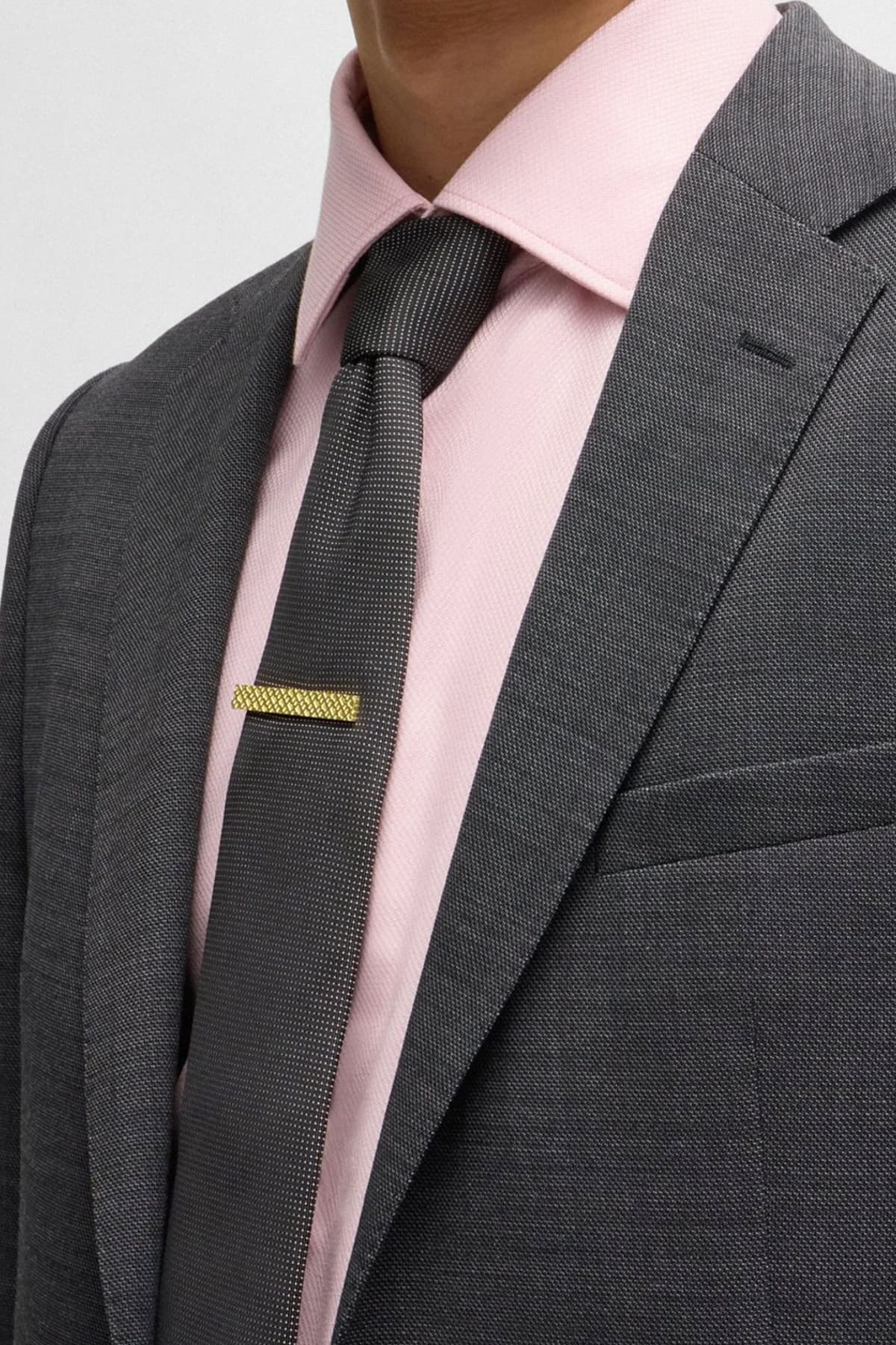 BOSS ΚΛΙΠ ΓΡΑΒΑΤΑΣ B-MONOGRAM4-TIE ΧΡΥΣΟ