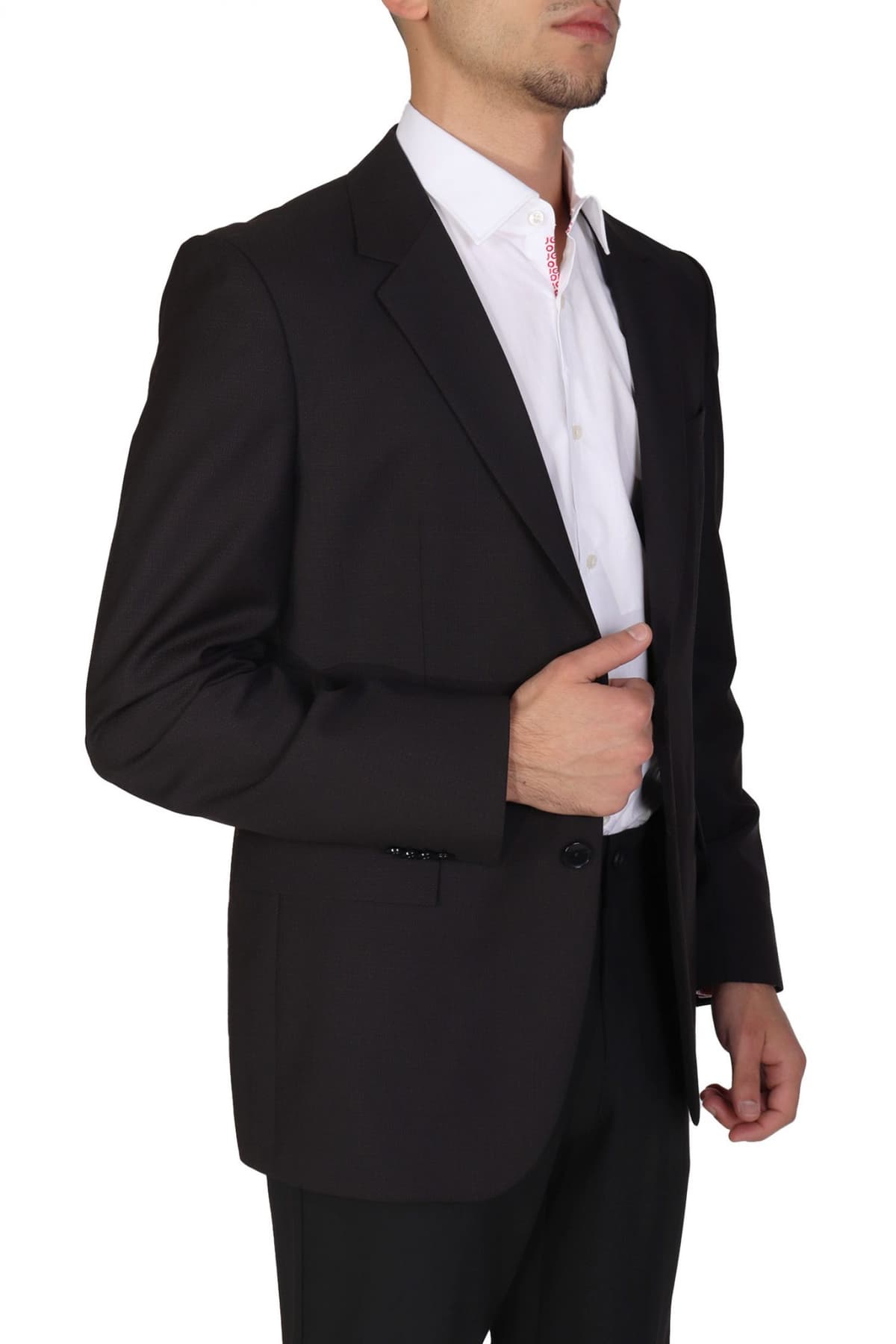 BOSS ΣΑΚΑΚΙ ΜΙΚΡΟΣΧΕΔΙΟ SLIM FIT H-HOUSTON-243 ΜΑΥΡΟ-ΜΠΟΡΝΤΩ