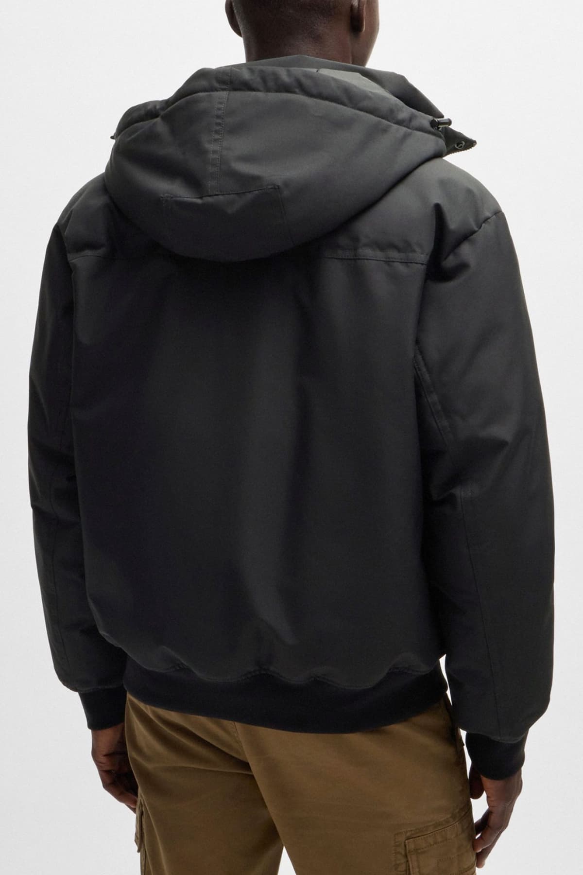 BOSS CASUAL ΜΠΟΥΦΑΝ BOMBER HOODIE OSIS ΜΑΥΡΟ