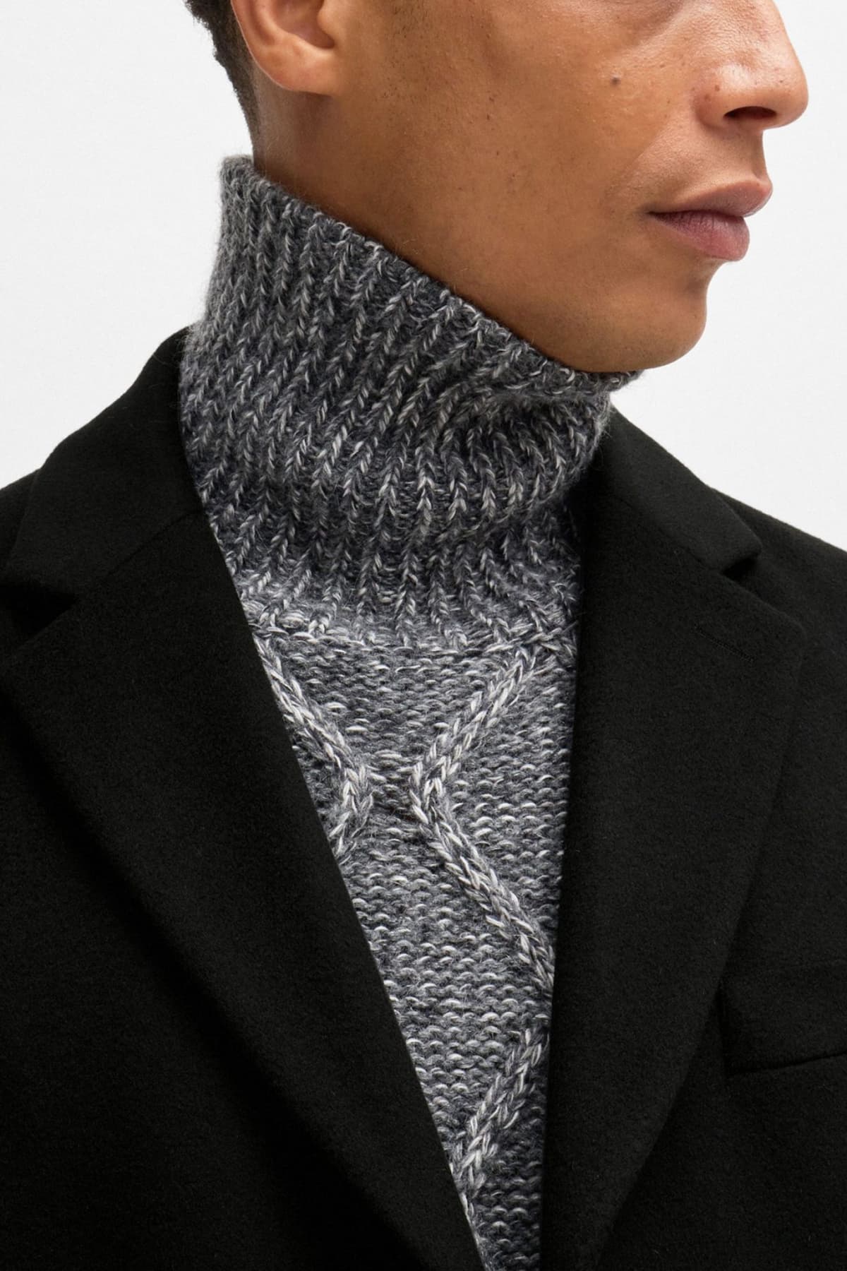 BOSS ΠΑΛΤΟ H-HYDE-244 ΜΑΥΡΟ