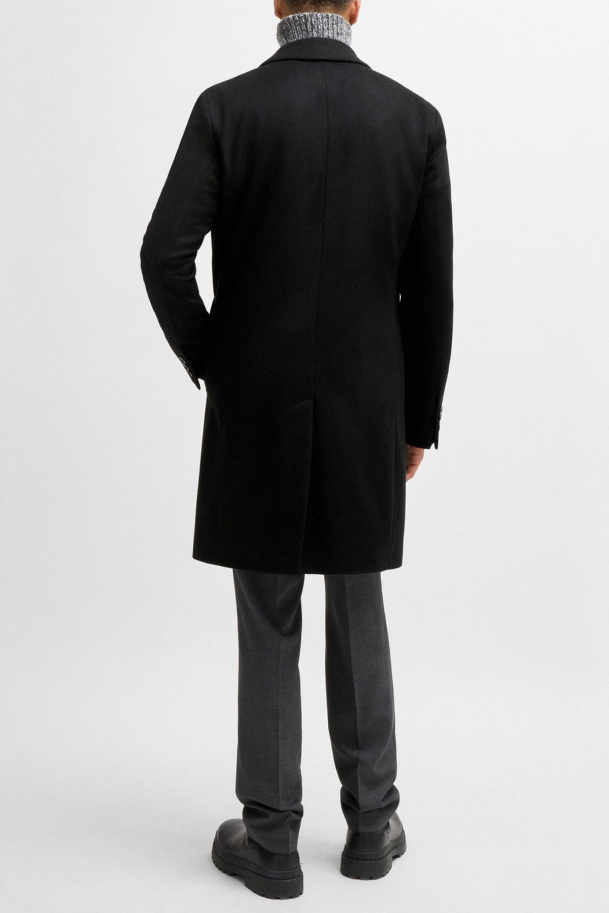 BOSS ΠΑΛΤΟ H-HYDE-244 ΜΑΥΡΟ