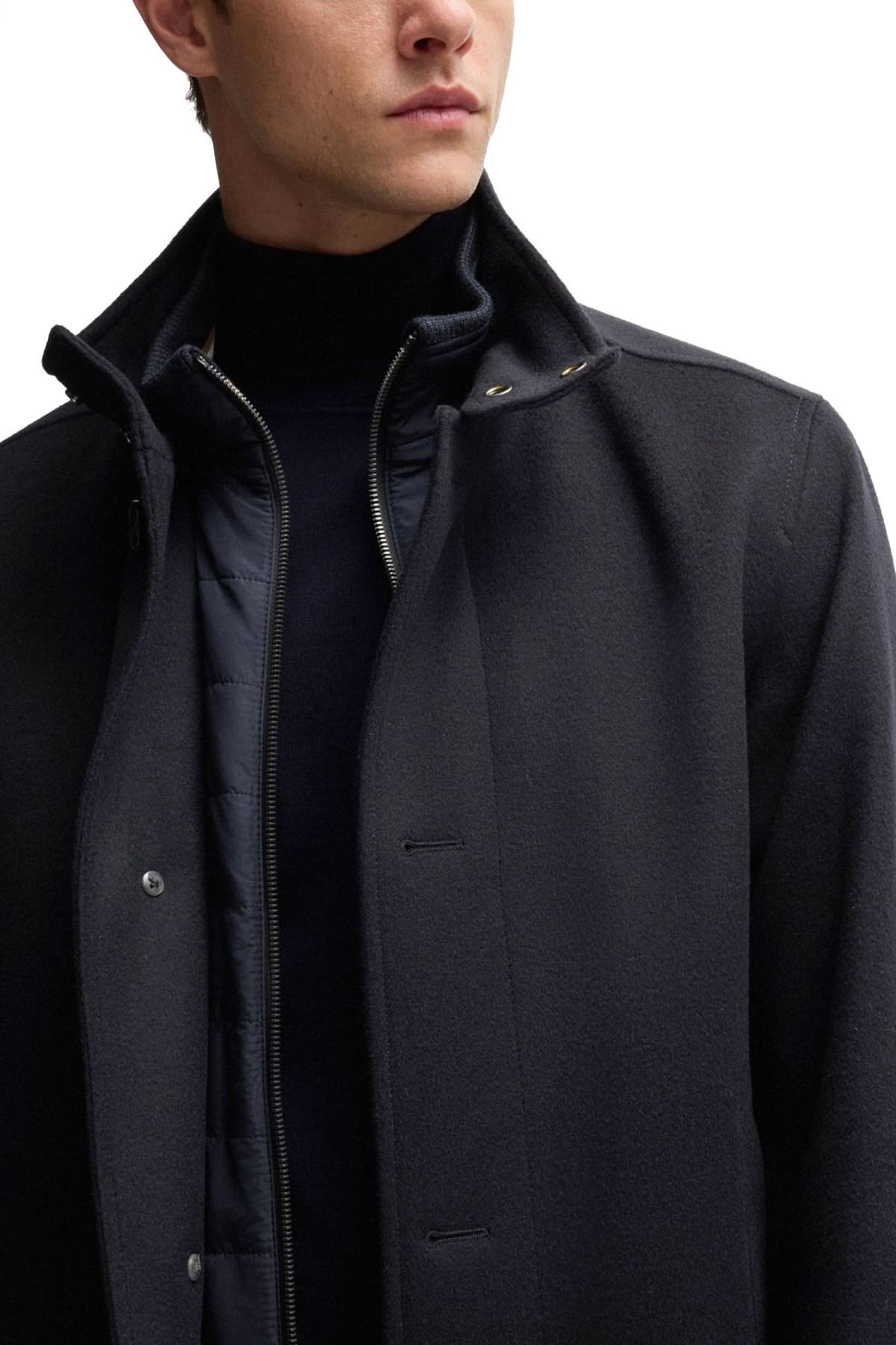 BOSS ΠΑΛΤΟ H-COXTAN 234 ΜΠΛΕ