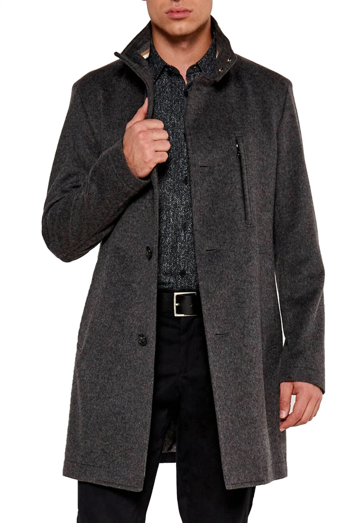 BOSS ΠΑΛΤΟ H-HYDE-SU-244 ΓΚΡΙ