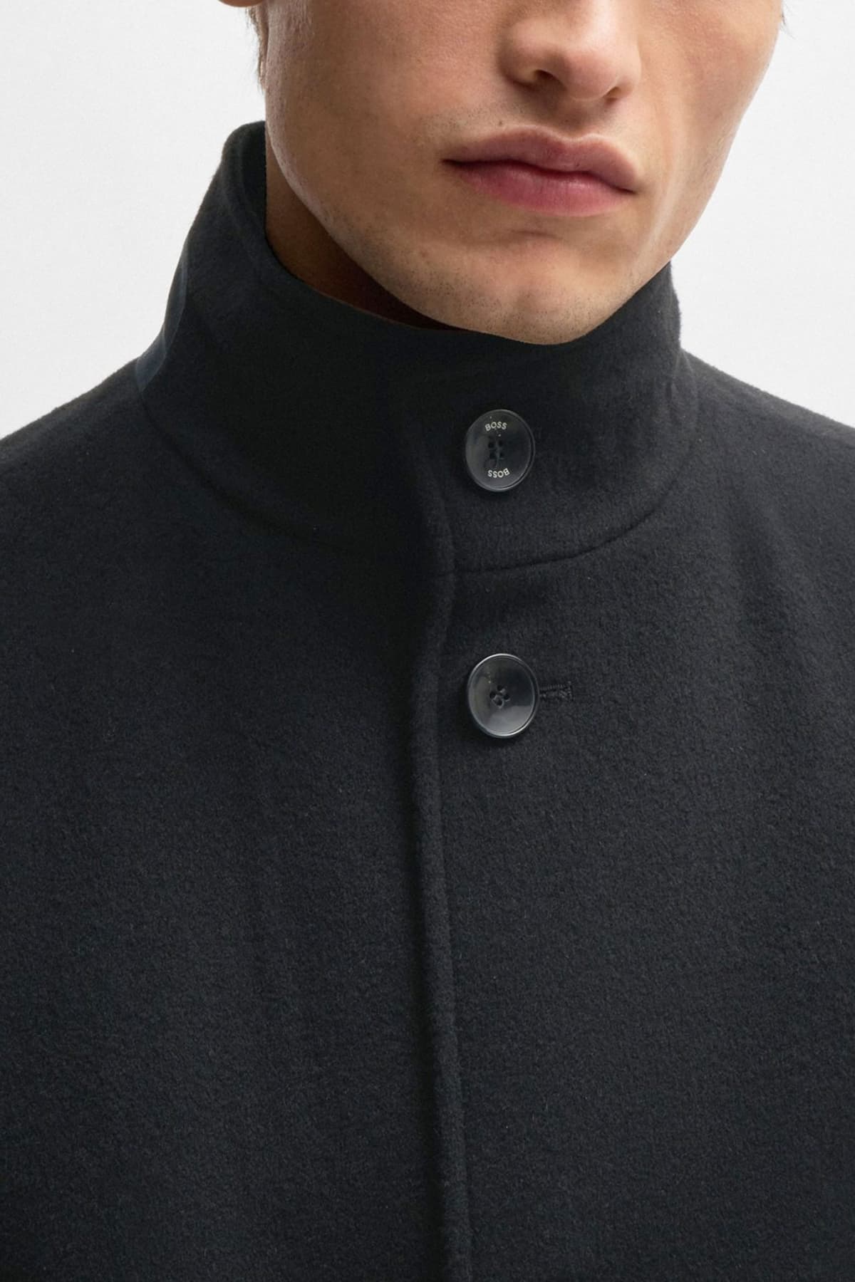 BOSS ΠΑΛΤΟ H-JARED-SU-244 ΜΑΥΡΟ