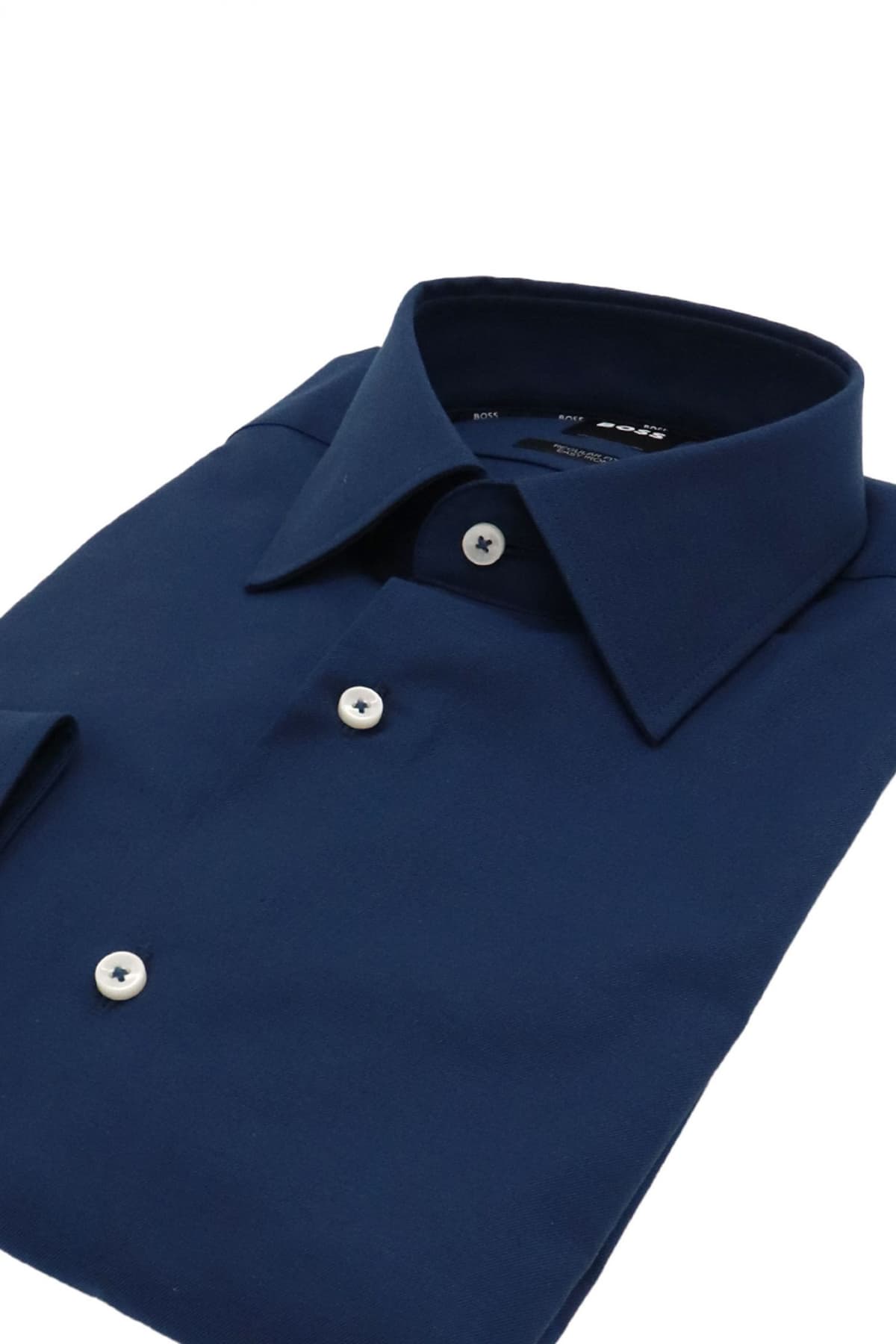 BOSS ΠΟΥΚΑΜΙΣΟ REGULAR FIT STRETCH H-JOE-KENT-C1-214 ΜΠΛΕ