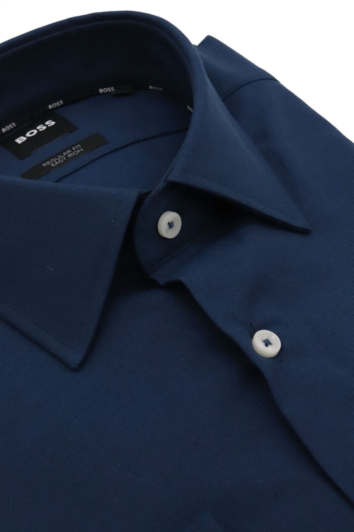 BOSS ΠΟΥΚΑΜΙΣΟ REGULAR FIT STRETCH H-JOE-KENT-C1-214 ΜΠΛΕ