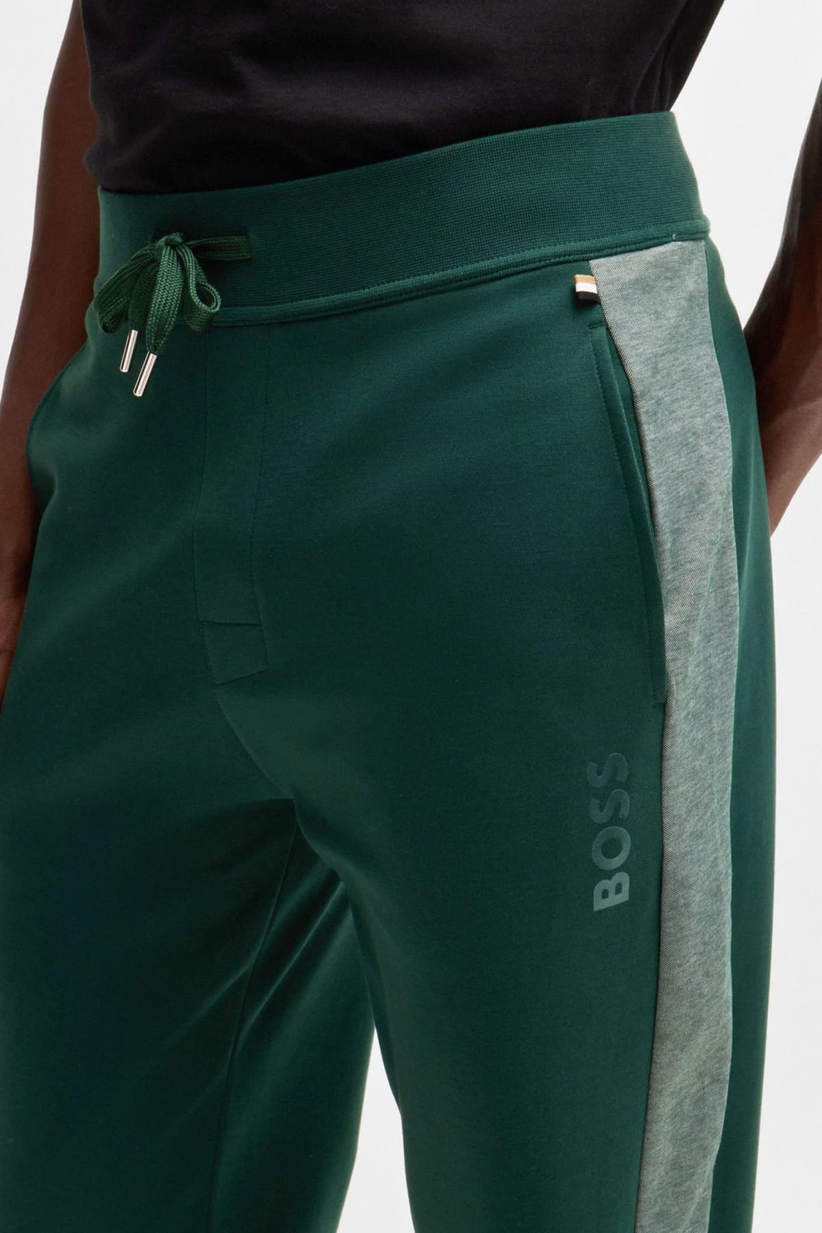 BOSS HOMEWEAR ΠΑΝΤΕΛΟΝΙ ΦΟΡΜΑ TRACKSUIT PANTS ΠΡΑΣΙΝΟ