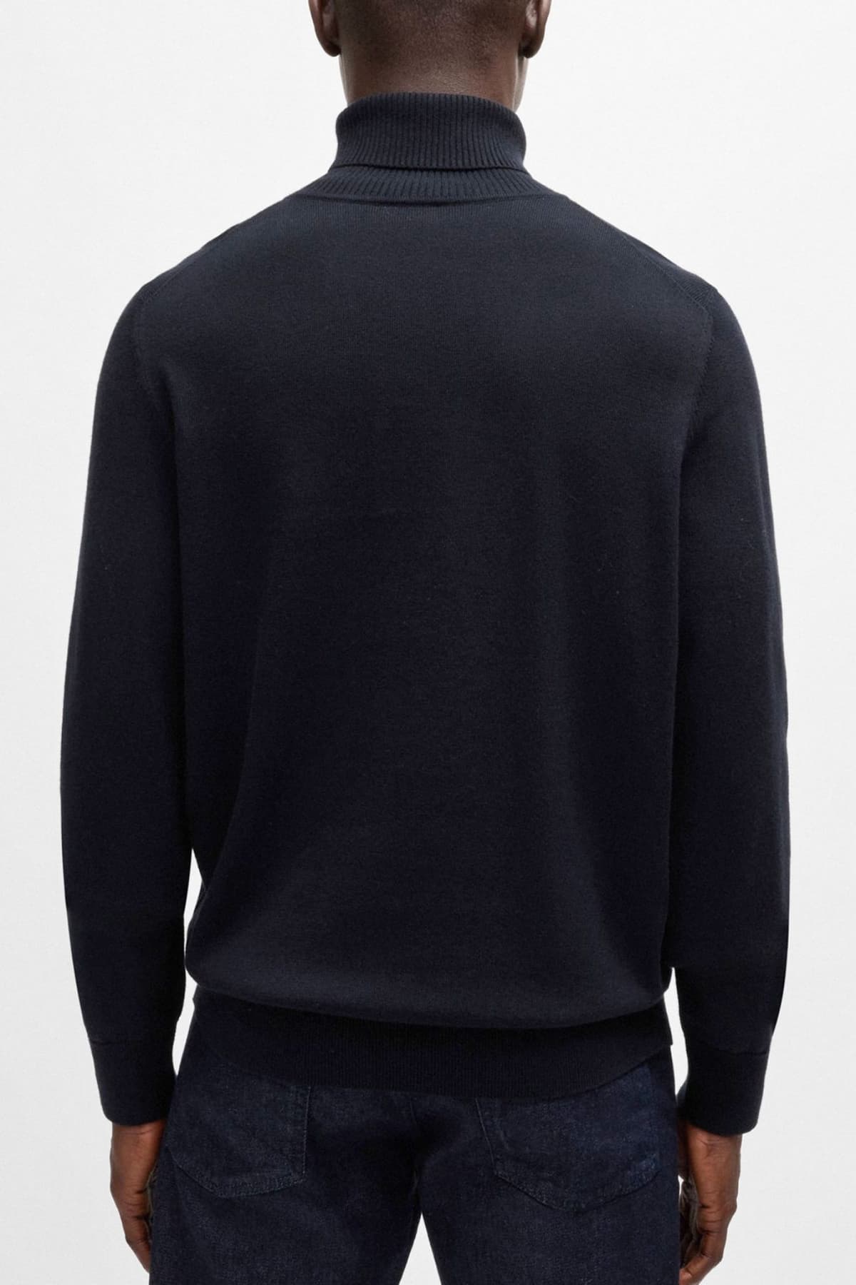 BOSS CASUAL ΠΛΕΚΤΟ TURTLE NECK AKIRO_S ΜΠΛΕ