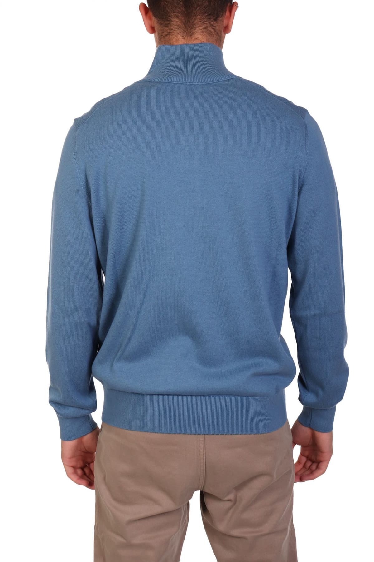 BOSS CASUAL ΠΛΕΚΤΟ HALFZIP KANOBIX S ΣΙΕΛ