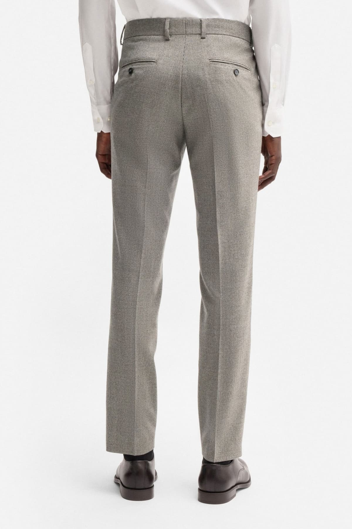 BOSS ΠΑΝΤΕΛΟΝΙ CHINO ΜΙΚΡΟΣΧΕΔΙΟ SLIM FIT Η-GENIUS-DTL-243 ΓΚΡΙ