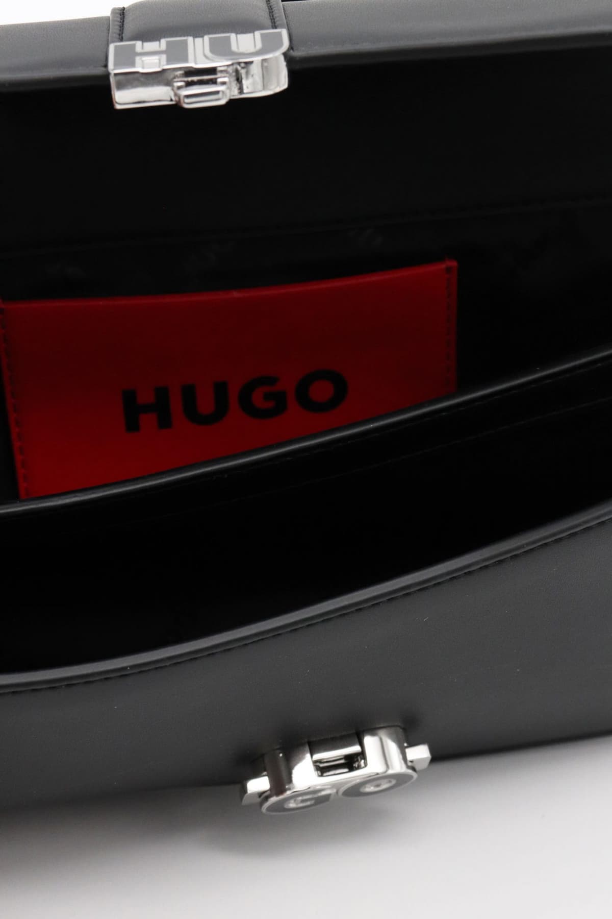 HUGO ΤΣΑΝΤΑ CROSS BODY MELANIE SHBAG-CLOSPP LOGO ΜΑΥΡΟ