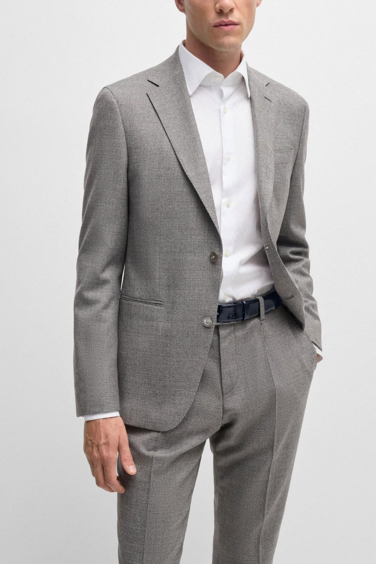 BOSS ΖΩΝΗ ΛΟΥΣΤΡΙΝΙ ELLOY -PA_SZ35 ΜΑΥΡΟ