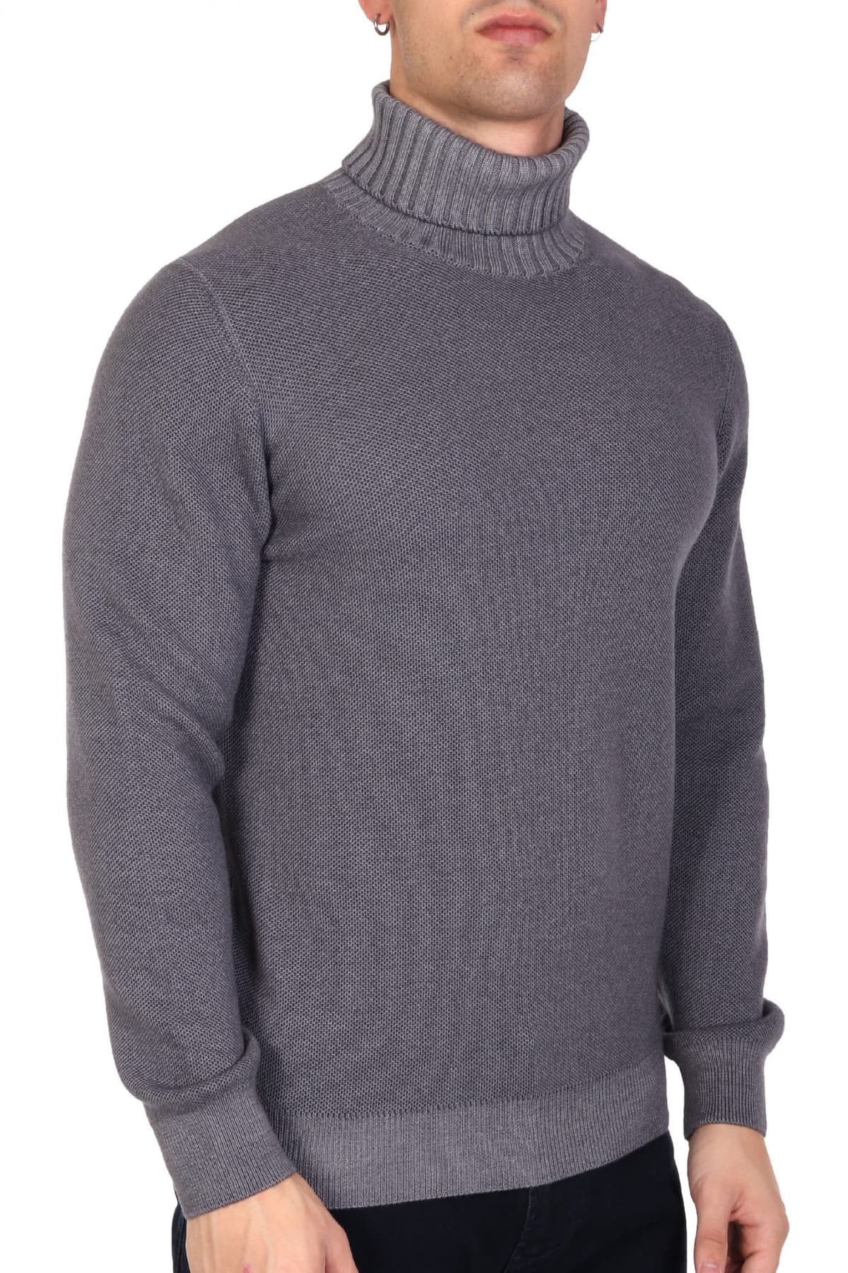 GRAN SASSO ΠΛΕΚΤΟ TURTLE NECK ΓΚΡΙ