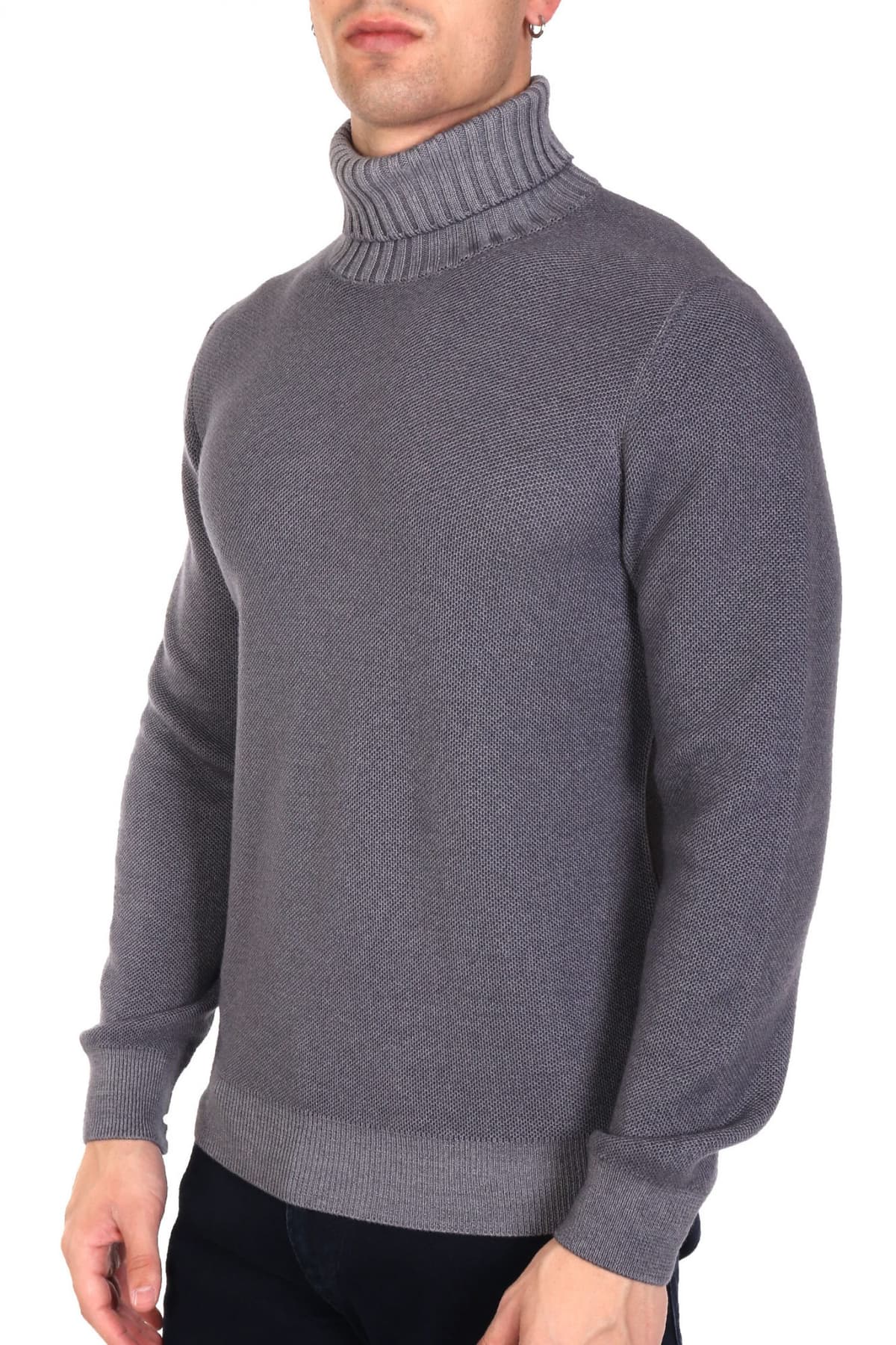 GRAN SASSO ΠΛΕΚΤΟ TURTLE NECK ΓΚΡΙ