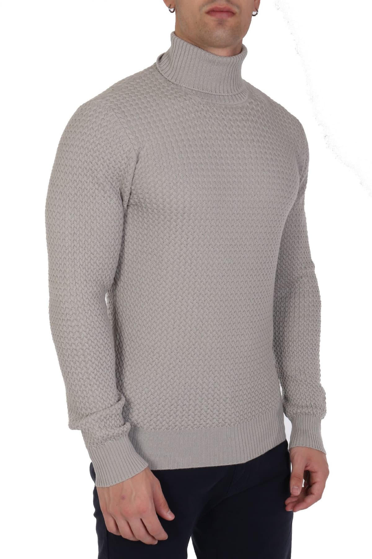 GRAN SASSO ΠΛΕΚΤΟ TURTLE NECK ΓΚΡΙ-ΜΠΕΖ