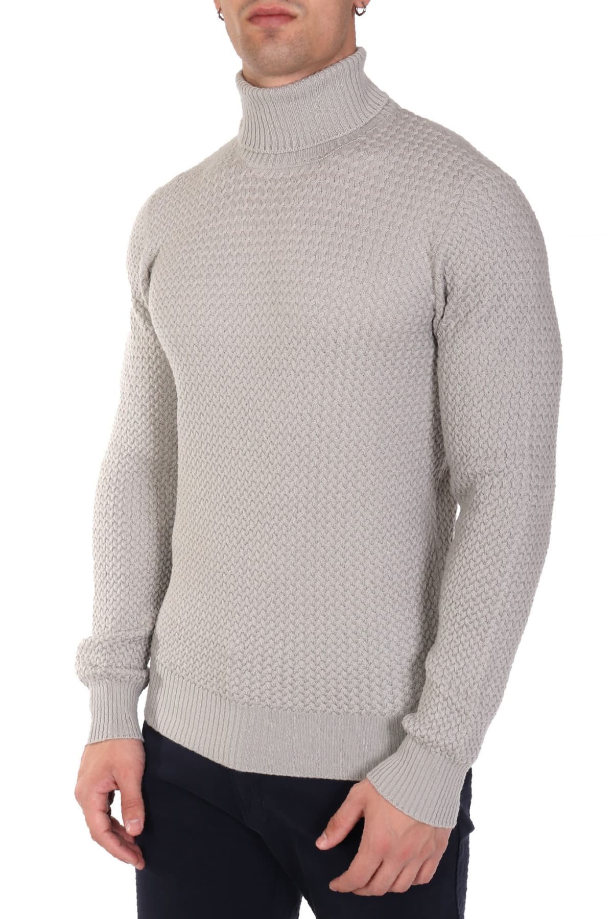 GRAN SASSO ΠΛΕΚΤΟ TURTLE NECK ΓΚΡΙ-ΜΠΕΖ