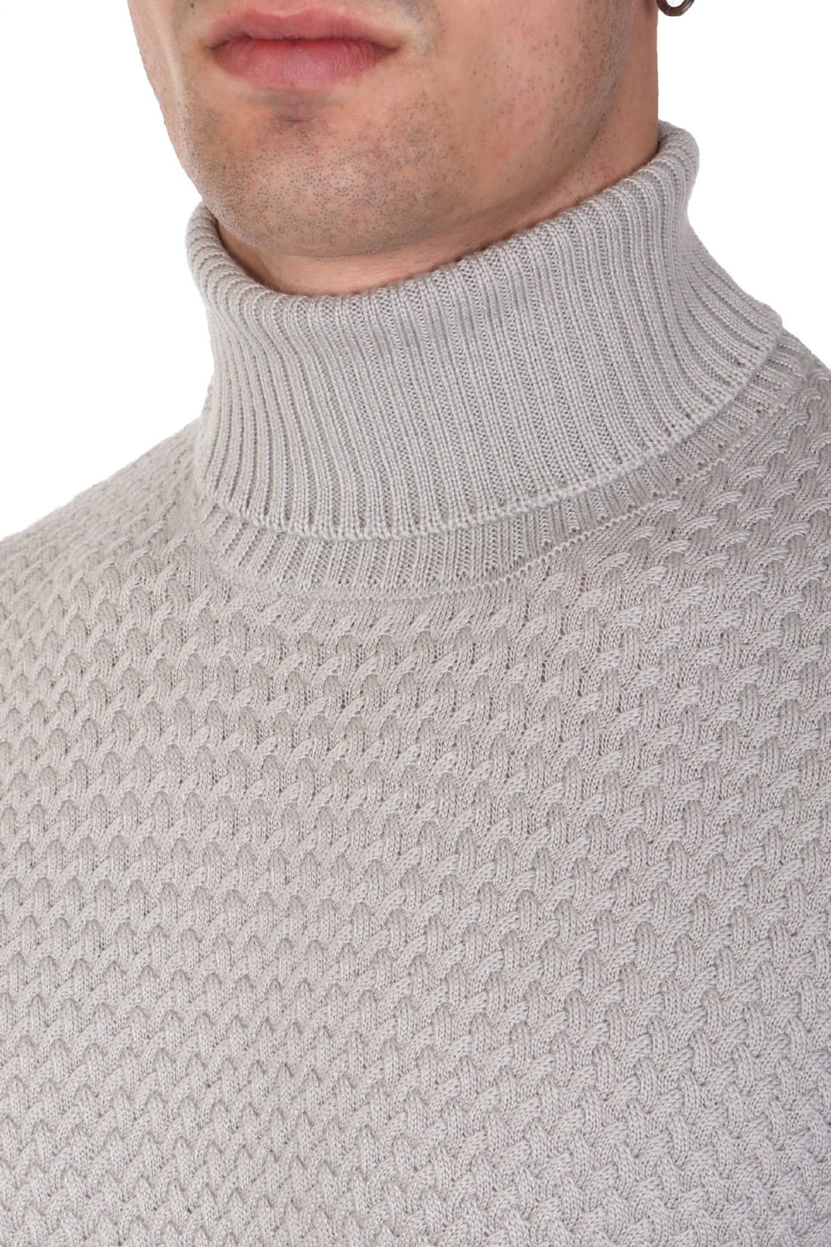 GRAN SASSO ΠΛΕΚΤΟ TURTLE NECK ΓΚΡΙ-ΜΠΕΖ