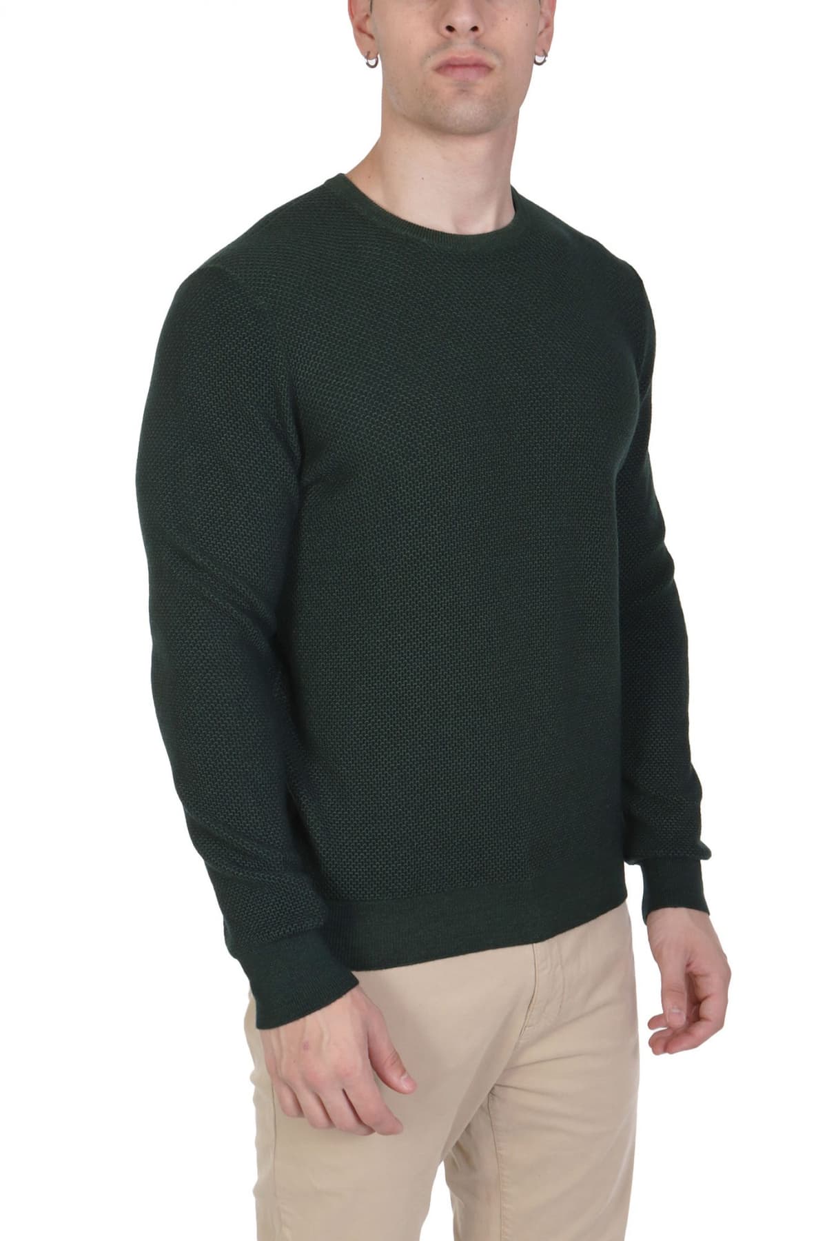 GRAN SASSO ΠΛΕΚΤΟ CREW NECK ΠΡΑΣΙΝΟ