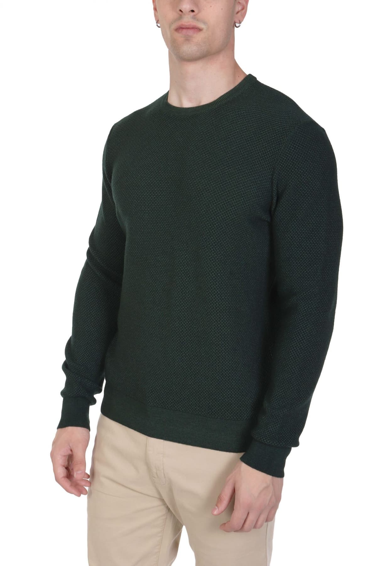 GRAN SASSO ΠΛΕΚΤΟ CREW NECK ΠΡΑΣΙΝΟ