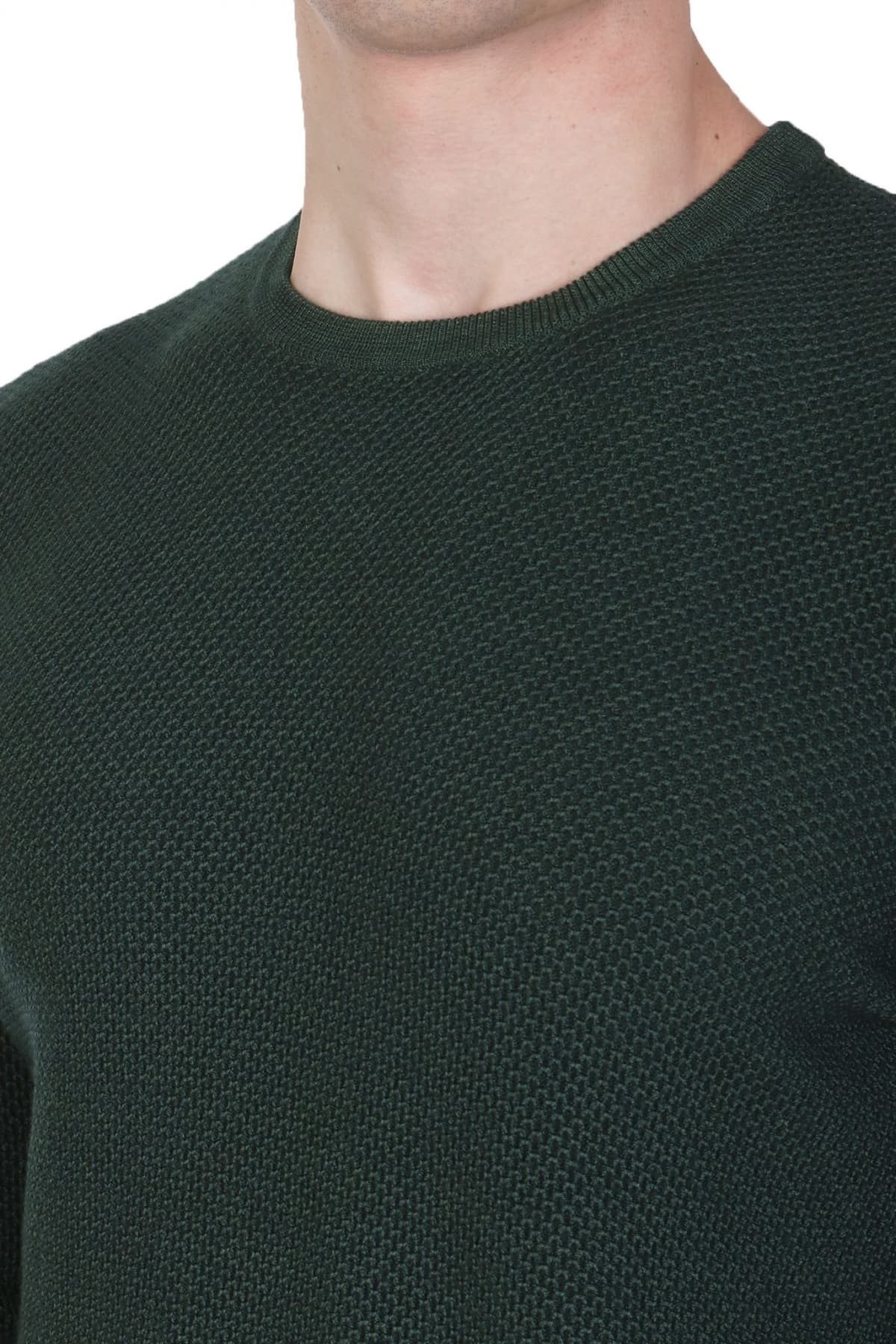 GRAN SASSO ΠΛΕΚΤΟ CREW NECK ΠΡΑΣΙΝΟ