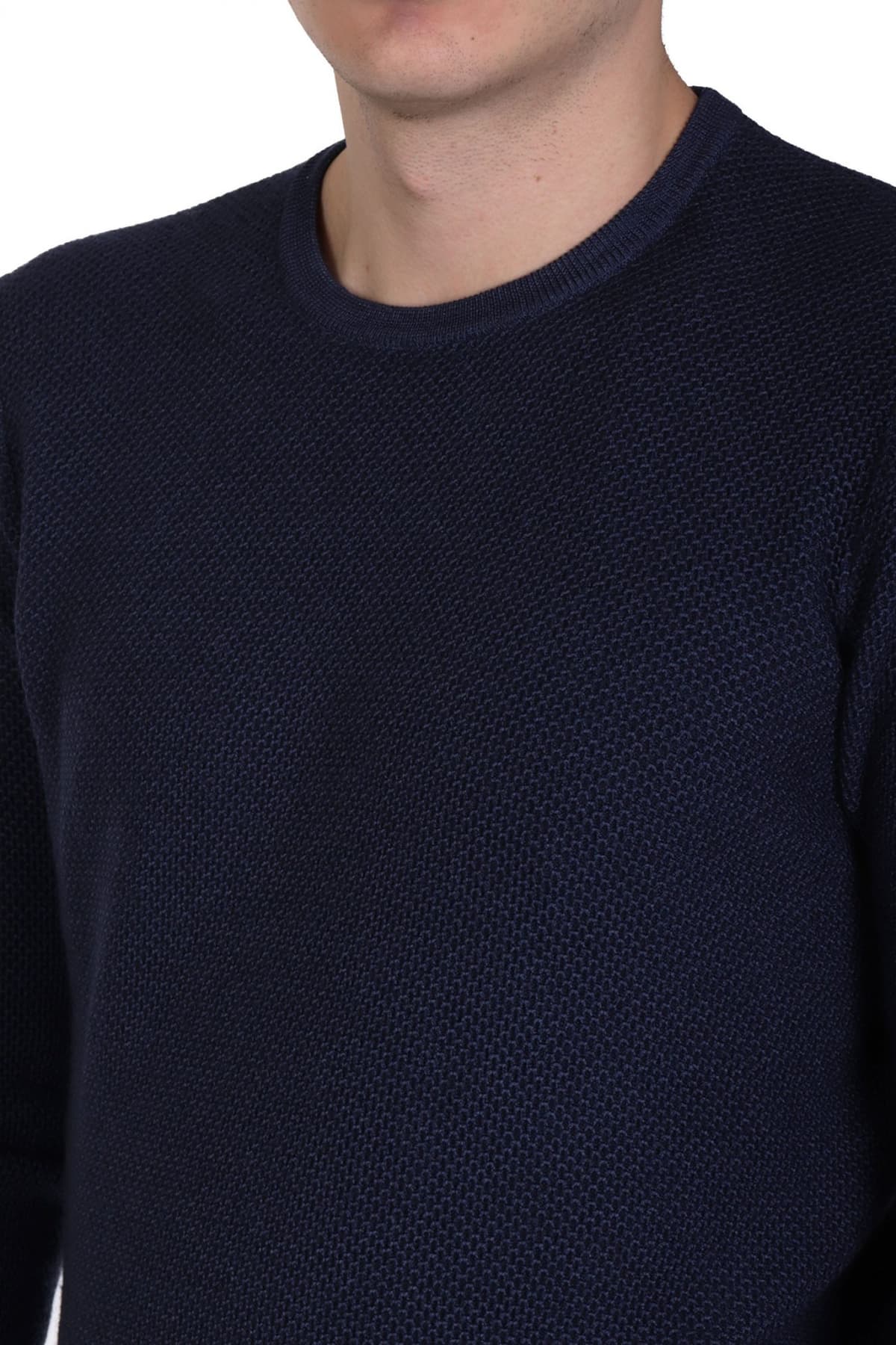 GRAN SASSO ΠΛΕΚΤΟ CREW NECK ΜΠΛΕ