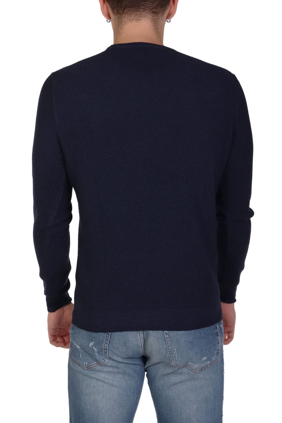 GRAN SASSO ΠΛΕΚΤΟ CREW NECK ΜΠΛΕ