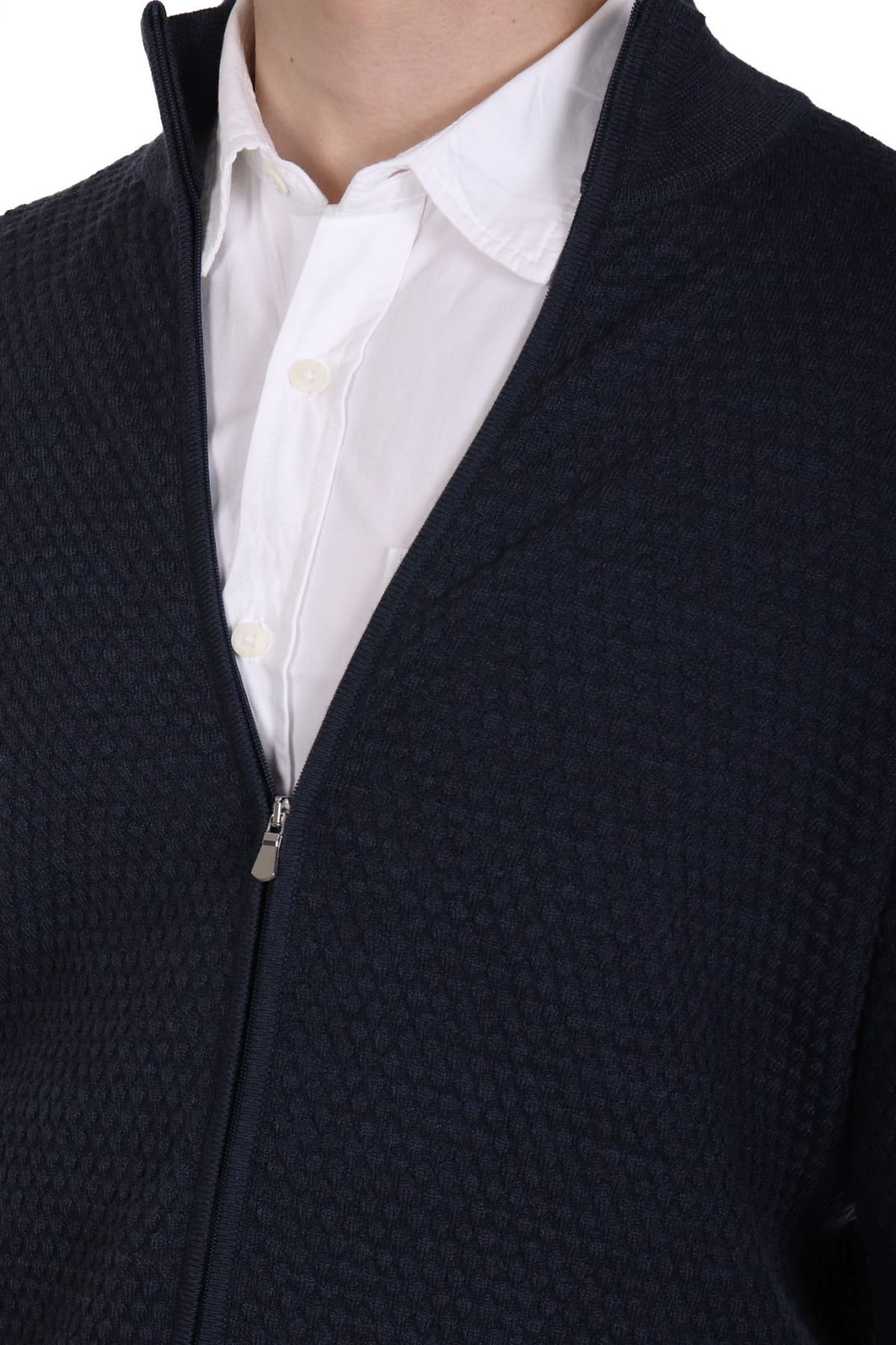 GRAN SASSO ΠΛΕΚΤΟ FULLZIP ΜΠΛΕ