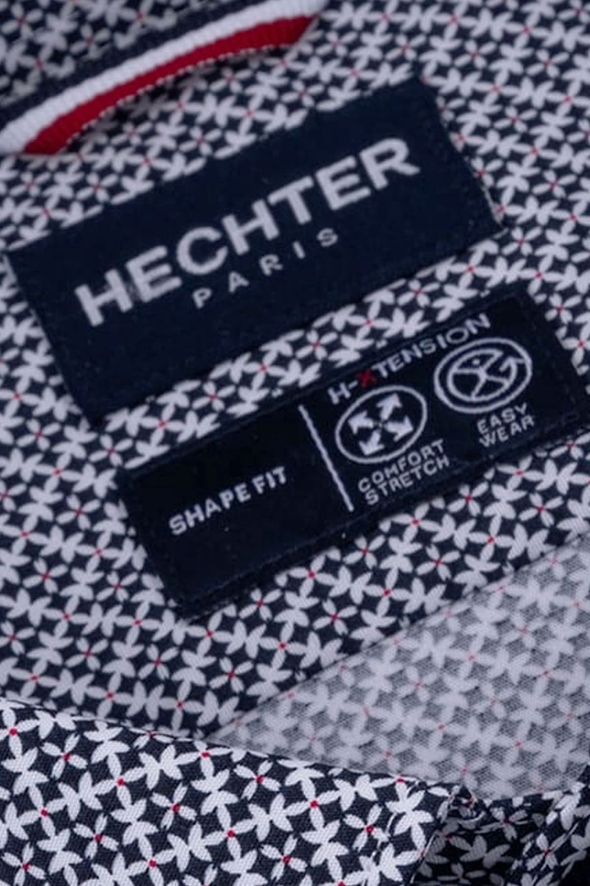 HECHTER ΠΟΥΚΑΜΙΣΟ SHAPEFIT H-XTENSION ΜΙΚΡΟΣΧΕΔΙΟ ΜΠΛΕ-ΛΕΥΚΟ