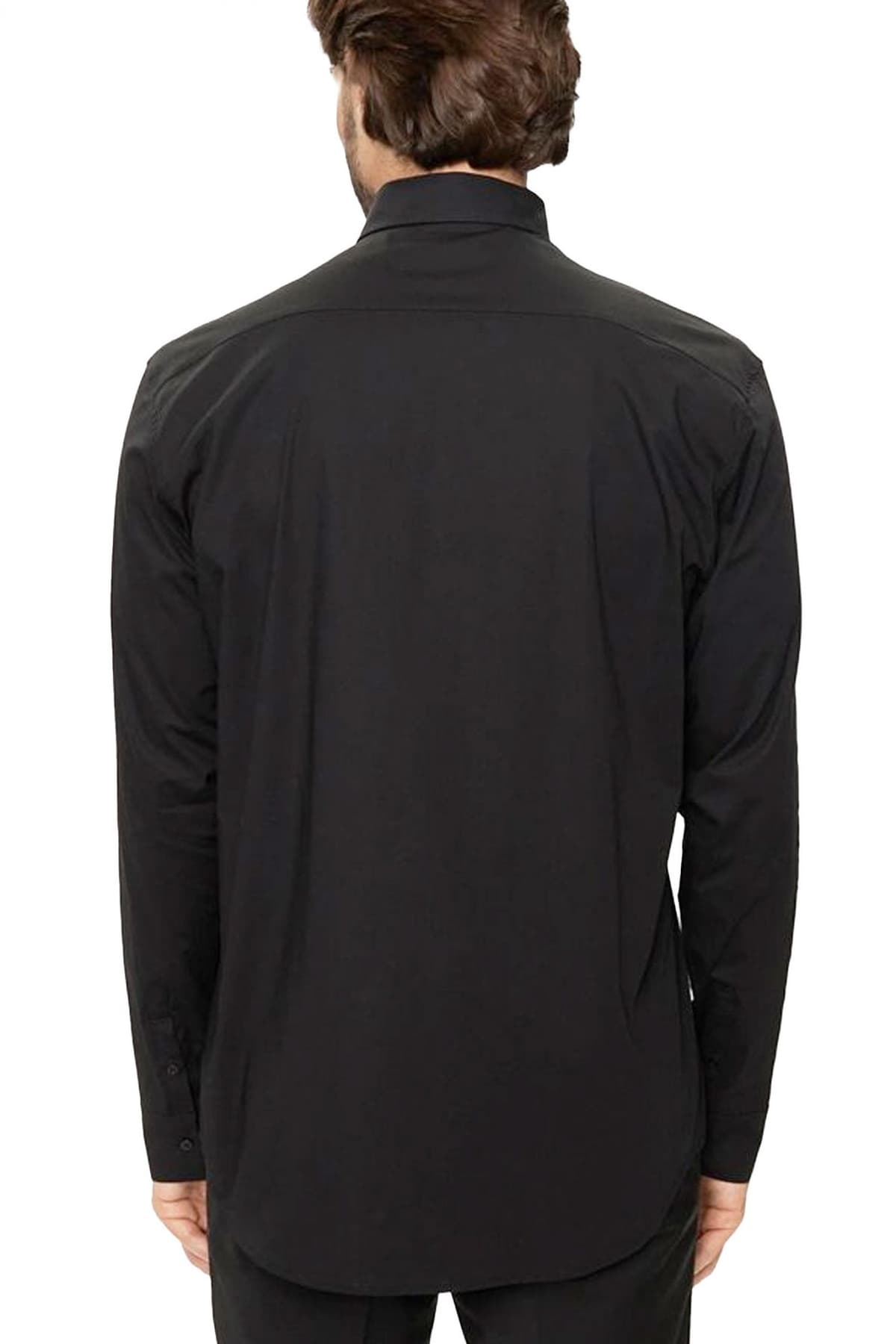 KARL LAGERFELD ΠΟΥΚΑΜΙΣΟ METALLIC LOGO ΜΑΥΡΟ