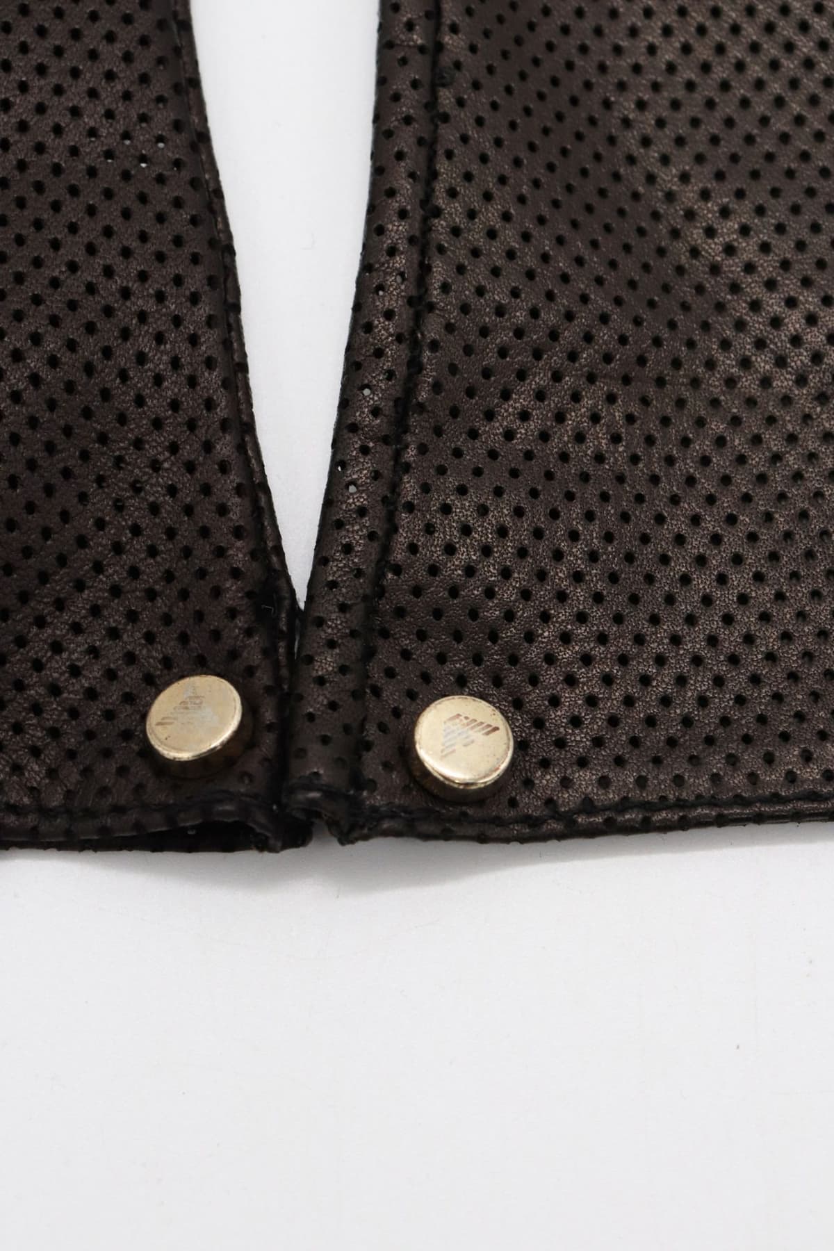 EMPORIO ARMANI ΓΑΝΤΙΑ ΔΕΡΜΑΤΙΝΑ ΜΑΥΡΟ