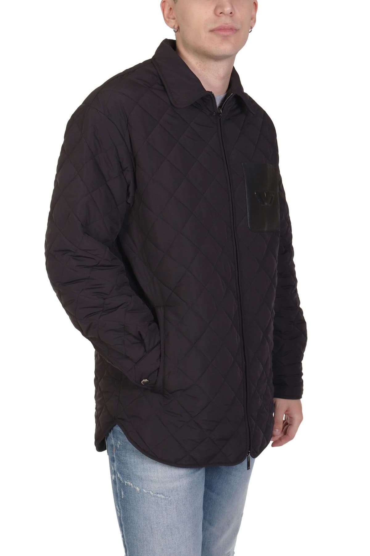 EMPORIO ARMANI ΜΠΟΥΦΑΝ JACKET ΚΑΠΙΤΟΝΕ MAYΡΟ