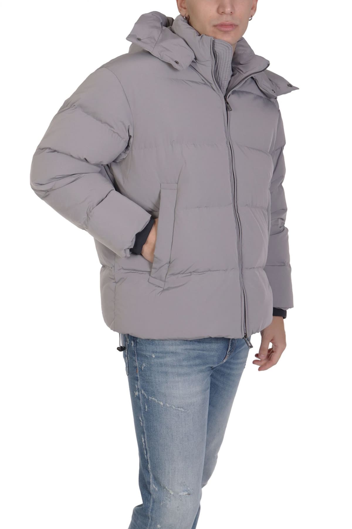 EMPORIO ARMANI ΜΠΟΥΦΑΝ ΠΟΥΠΟΥΛΟ ΑΠΟΣΠΩΜΕΝΗ ΚΟΥΚΟΥΛΑ ΓΚΡΙ