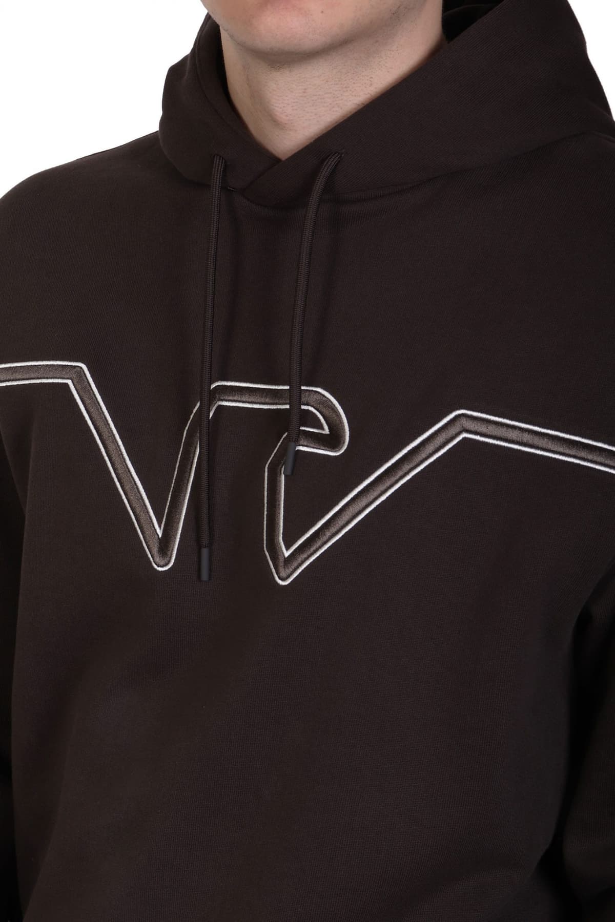 EMPORIO ARMANI ΦΟΥΤΕΡ HOODIE BIG EAGLE LOGO ΧΑΚΙ
