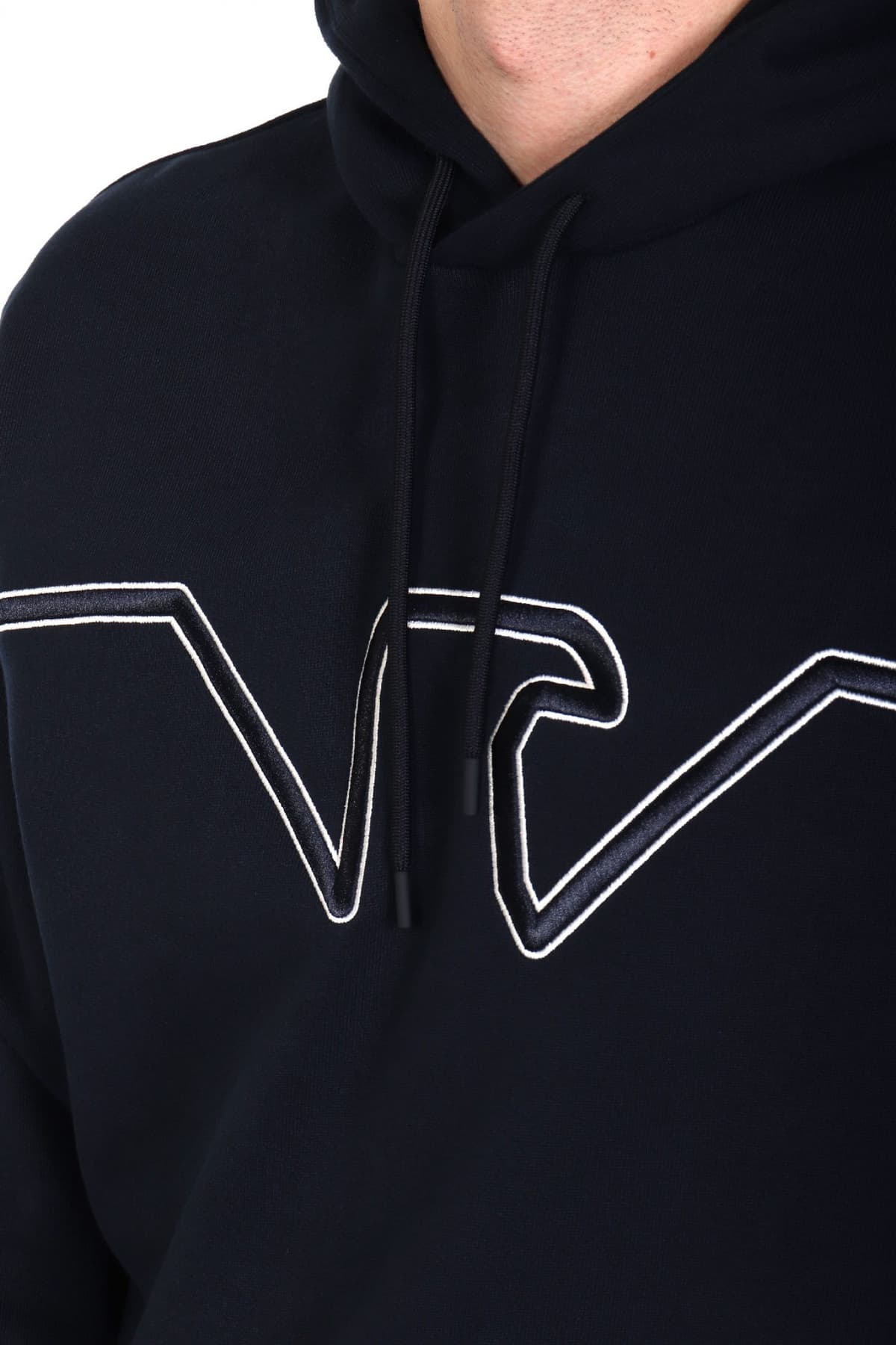 EMPORIO ARMANI ΦΟΥΤΕΡ HOODIE BIG EAGLE LOGO ΜΠΛΕ