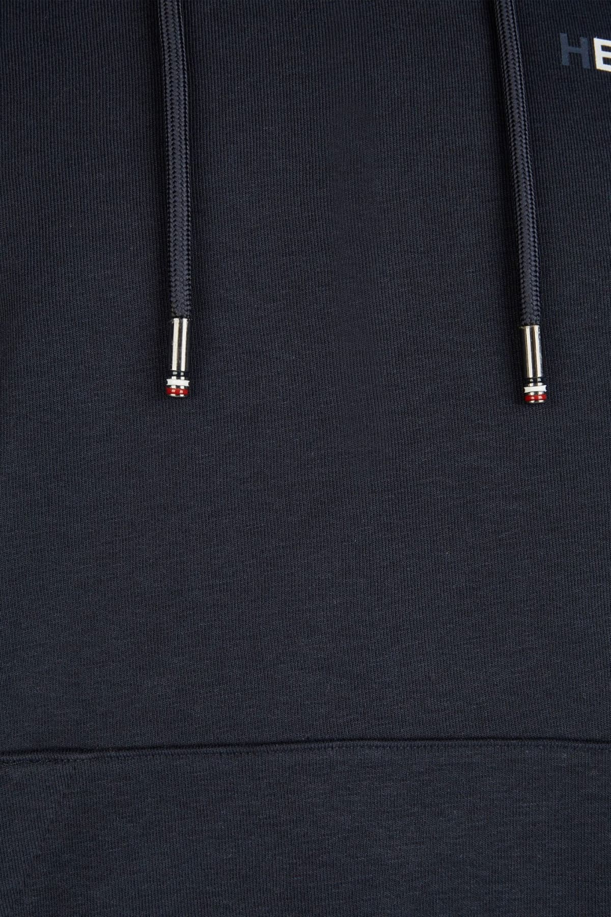 HECHTER ΦΟΥΤΕΡ HOODIE LOGO ΜΠΛΕ ΣΚΟΥΡΟ