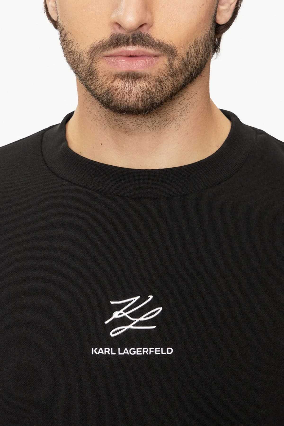 KARL LAGERFELD ΦΟΥΤΕΡ CREW NECK GOLD LOGO ΜΑΥΡΟ