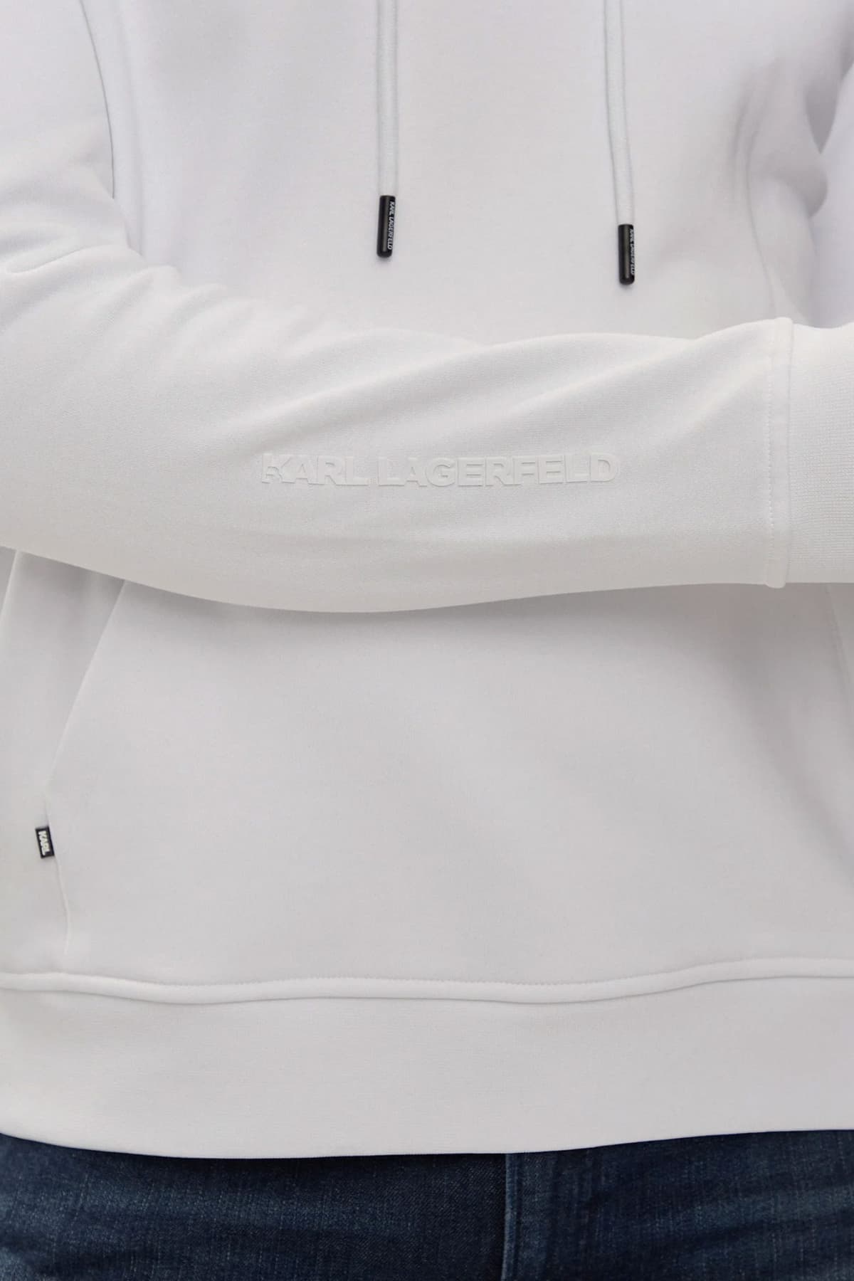 KARL LAGERFELD ΦΟΥΤΕΡ HOODIE LOGO ΛΕΥΚΟ