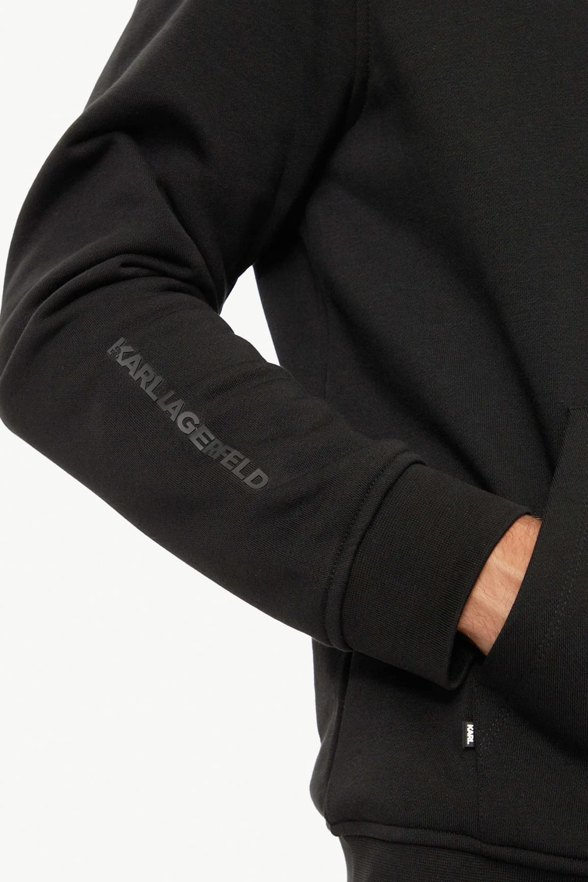 KARL LAGERFELD ΦΟΥΤΕΡ HOODIE LOGO ΜΑΥΡΟ