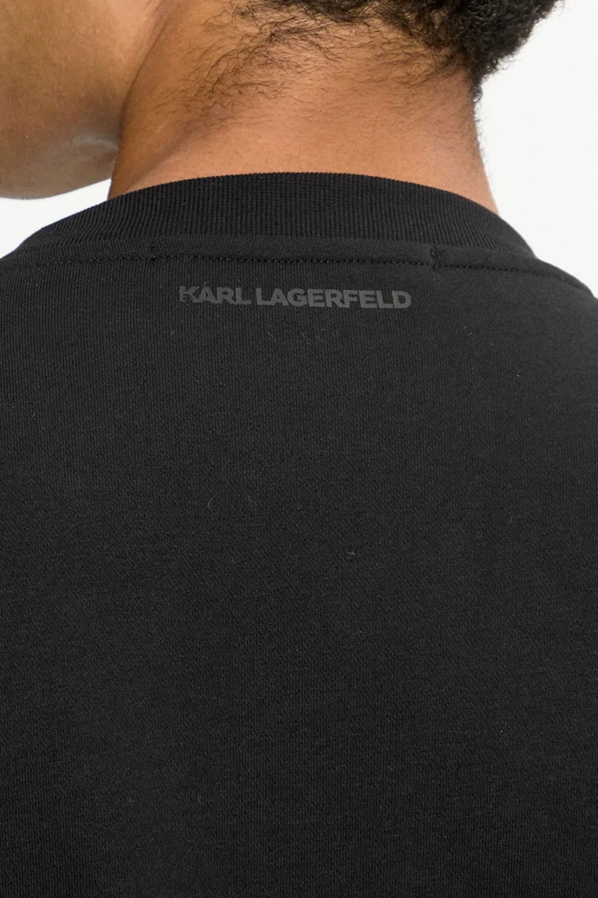 KARL LAGERFELD ΦΟΥΤΕΡ CREW NECK LOGO ΜΑΥΡΟ