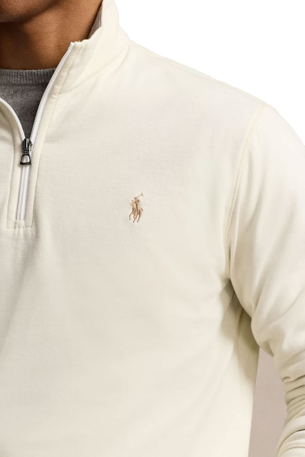 RALPH LAUREN ΦΟΥΤΕΡ HALFZIP LOGO ΕΚΡΟΥ