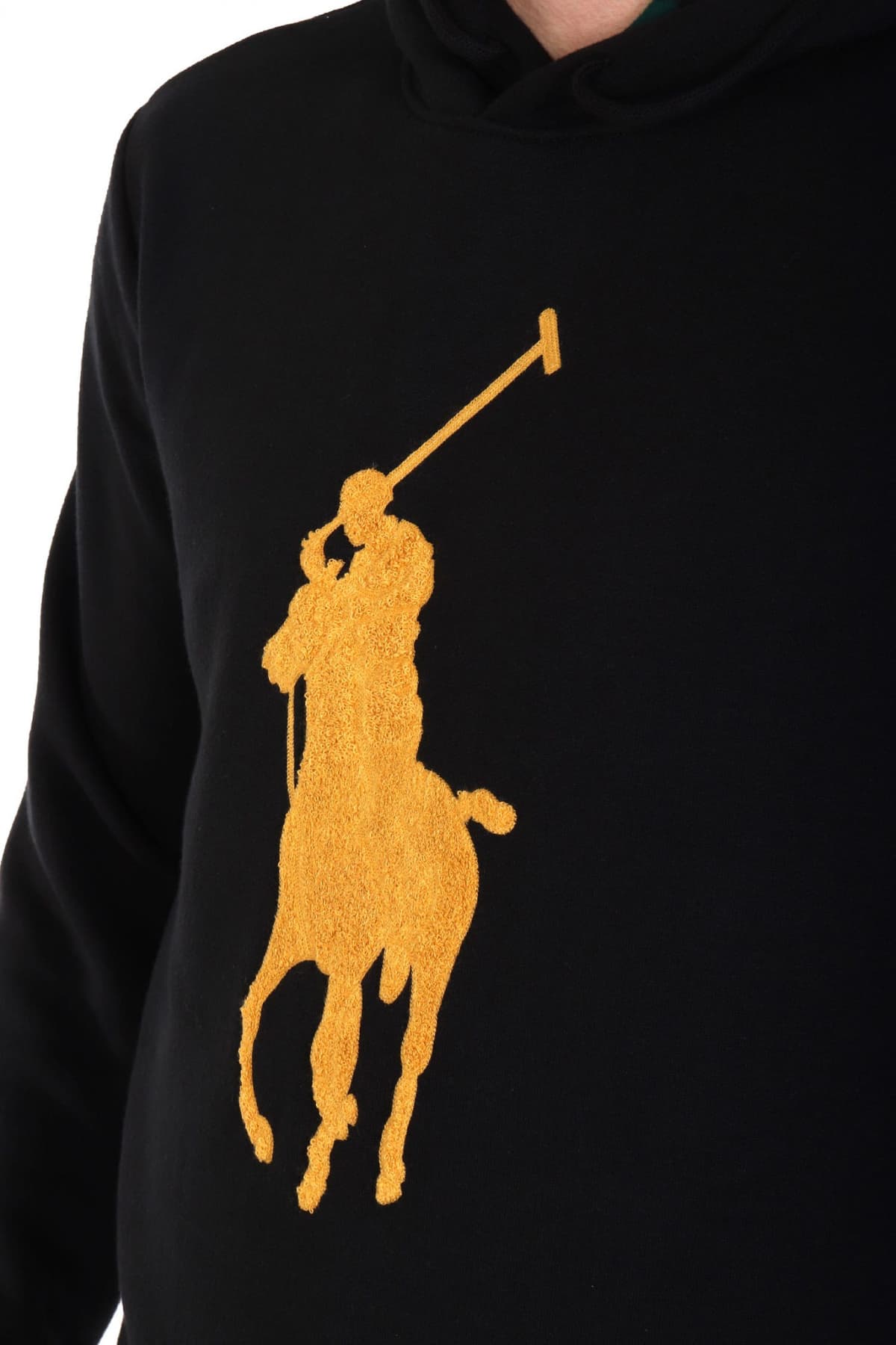 RALPH LAUREN ΦΟΥΤΕΡ HOODIE BIG PONY LOGO ΜΑΥΡΟ