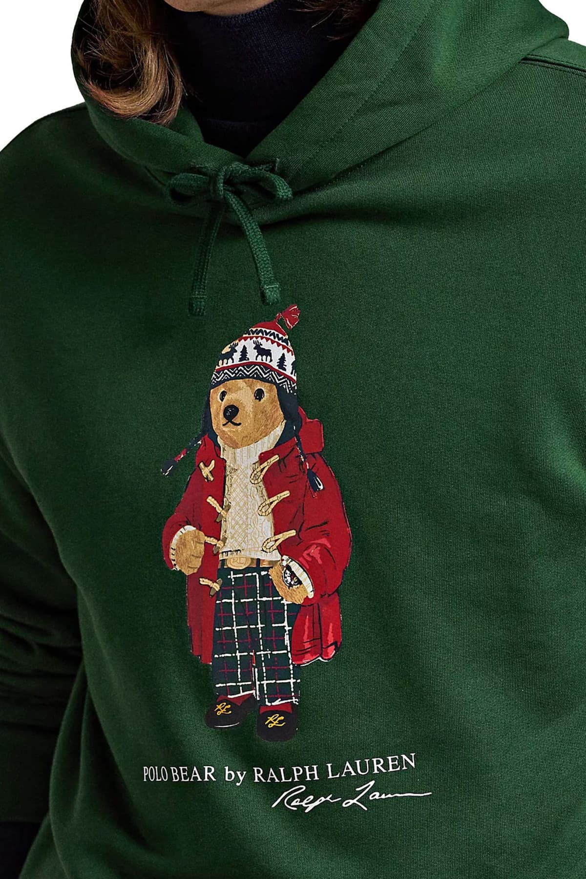 RALPH LAUREN ΦΟΥΤΕΡ HOODIE LOGO BEAR ΠΡΑΣΙΝΟ