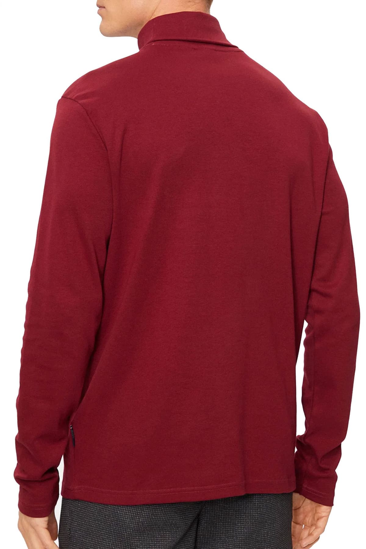 HECHTER T-SHIRT JERSEY ROLLNECK LOGO ΜΠΟΡΝΤΩ